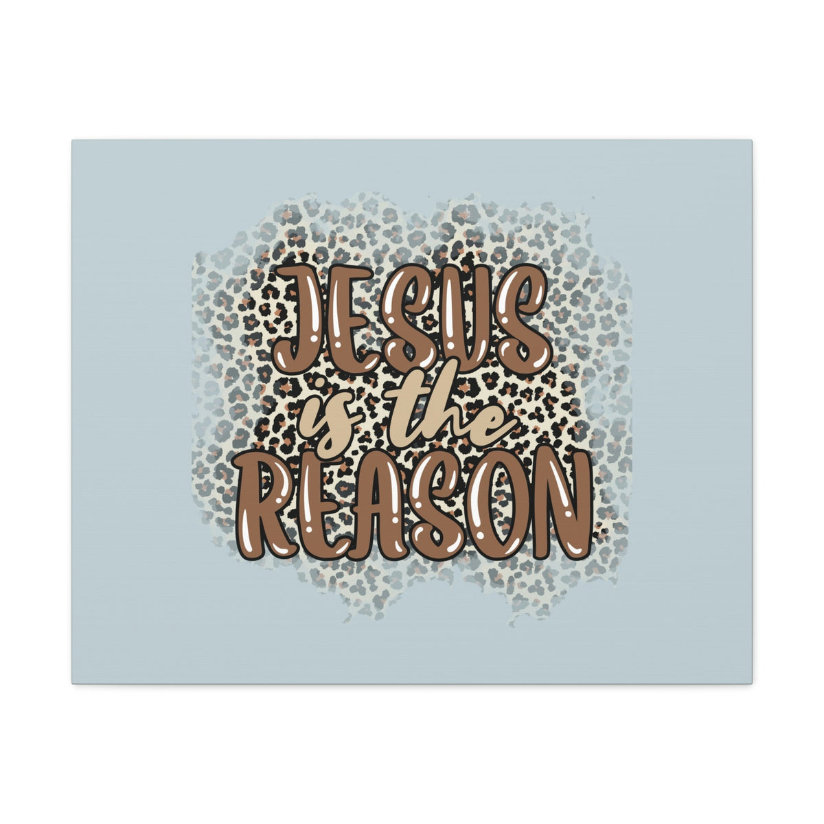 Scripture Walls Jesus Is The Reason Sky Blue Luke 2:11 Bible Verse Canvas Christian Wall Art Ready to Hang Unframed-Express Your Love Gifts