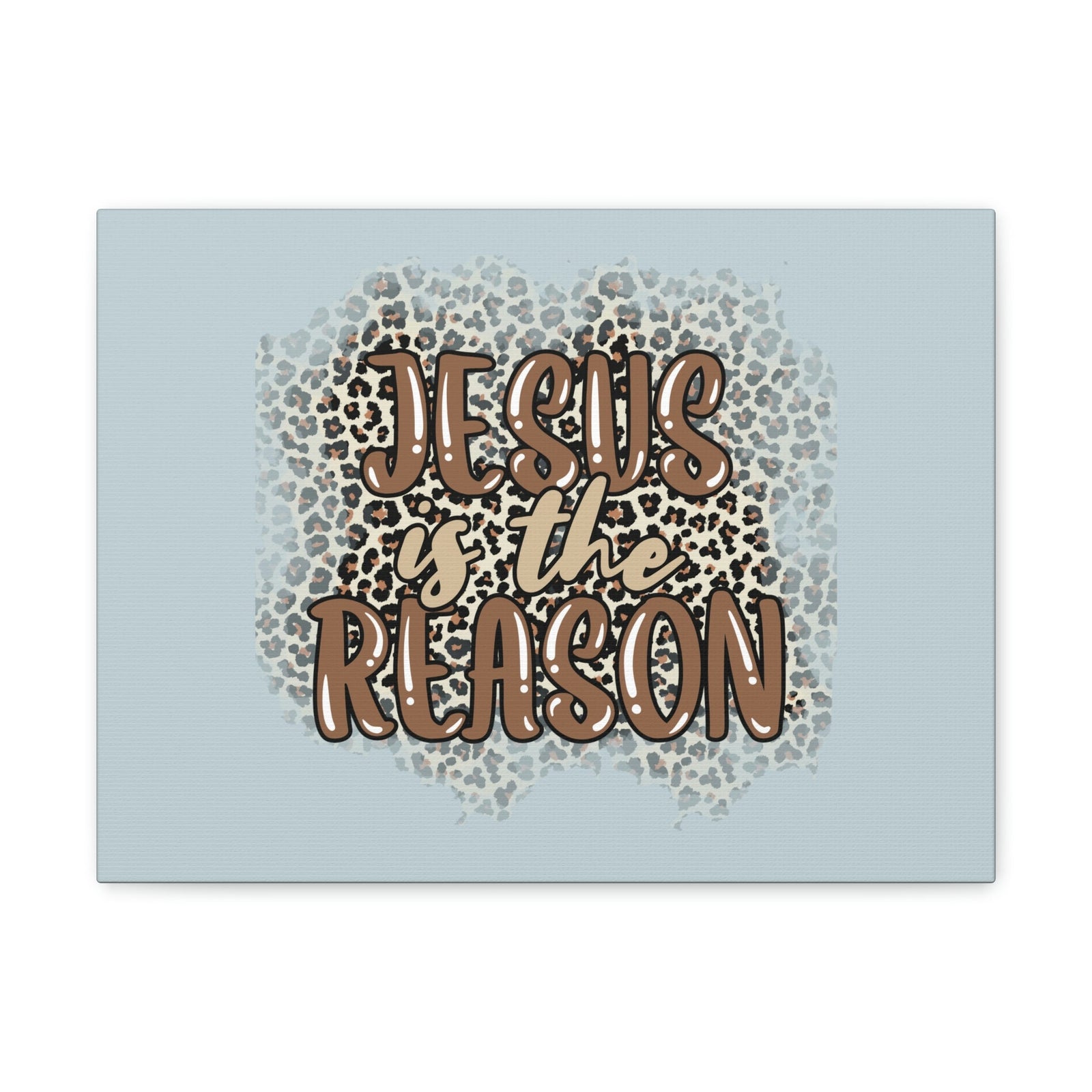 Scripture Walls Jesus Is The Reason Sky Blue Luke 2:11 Bible Verse Canvas Christian Wall Art Ready to Hang Unframed-Express Your Love Gifts