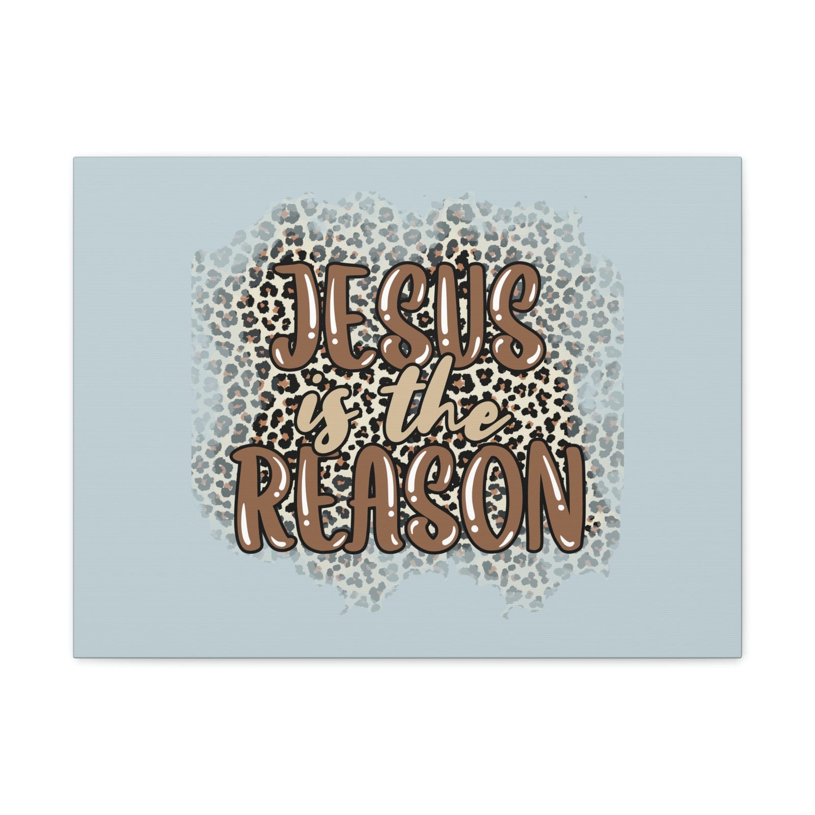 Scripture Walls Jesus Is The Reason Sky Blue Luke 2:11 Bible Verse Canvas Christian Wall Art Ready to Hang Unframed-Express Your Love Gifts
