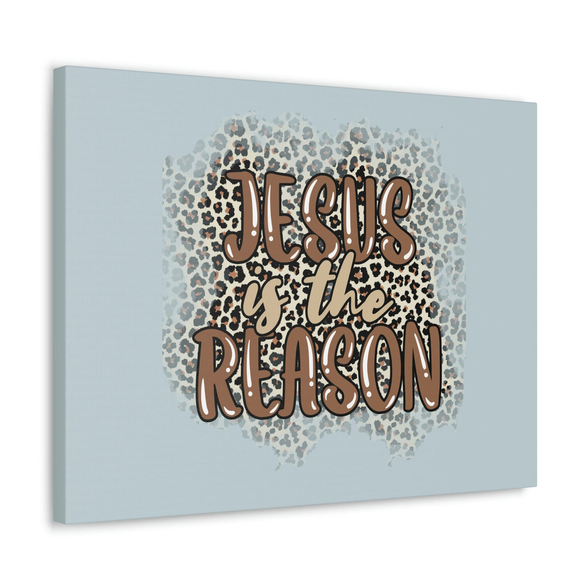 Scripture Walls Jesus Is The Reason Sky Blue Luke 2:11 Bible Verse Canvas Christian Wall Art Ready to Hang Unframed-Express Your Love Gifts