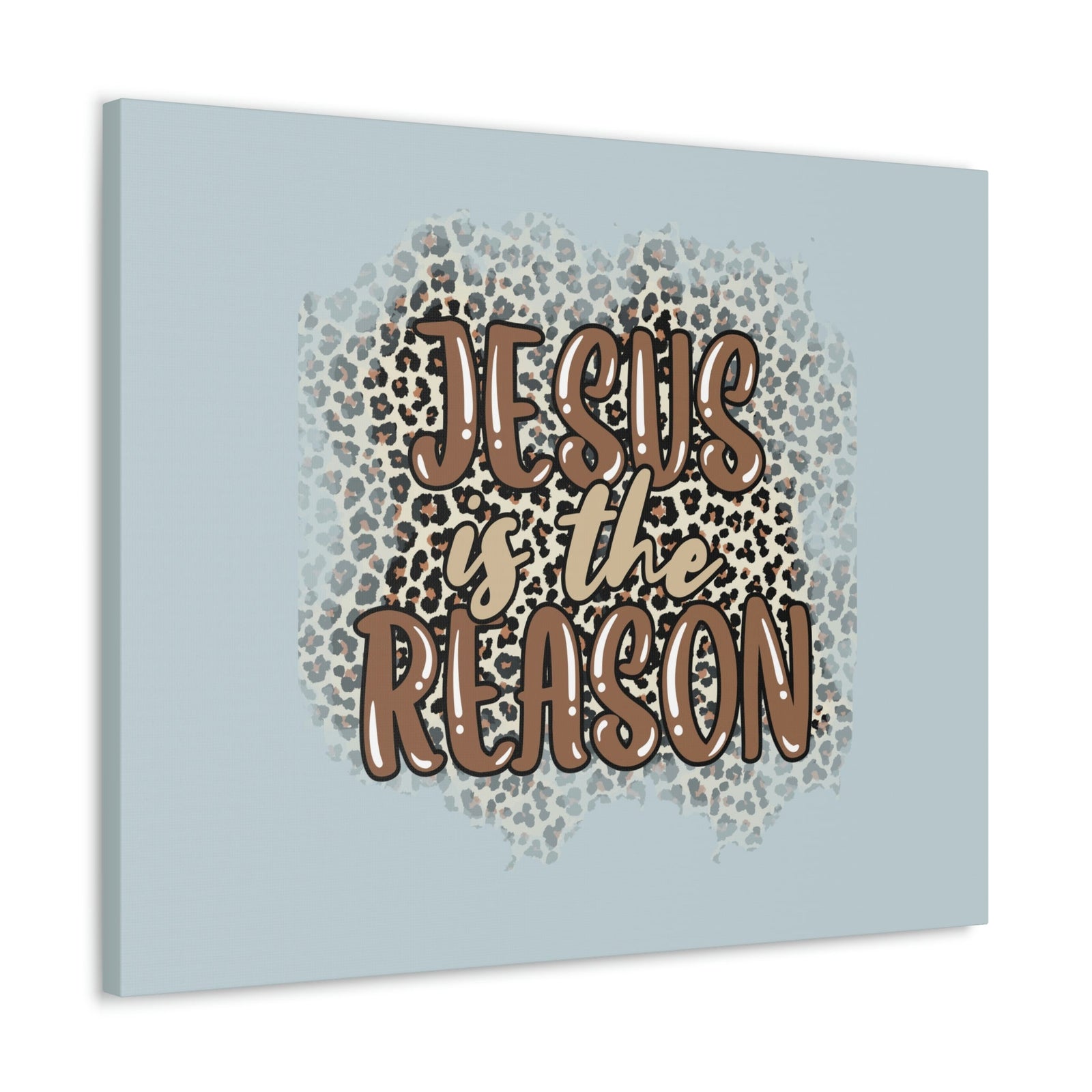 Scripture Walls Jesus Is The Reason Sky Blue Luke 2:11 Bible Verse Canvas Christian Wall Art Ready to Hang Unframed-Express Your Love Gifts