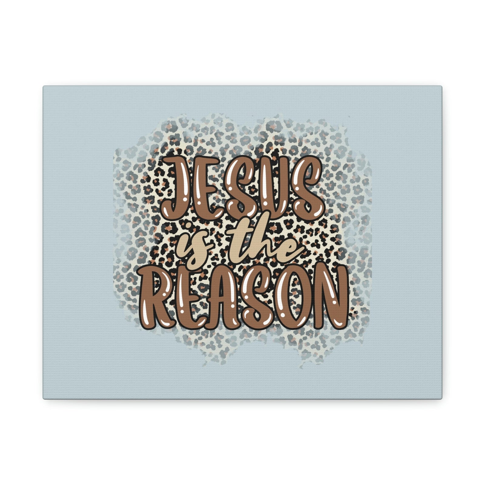 Scripture Walls Jesus Is The Reason Sky Blue Luke 2:11 Bible Verse Canvas Christian Wall Art Ready to Hang Unframed-Express Your Love Gifts