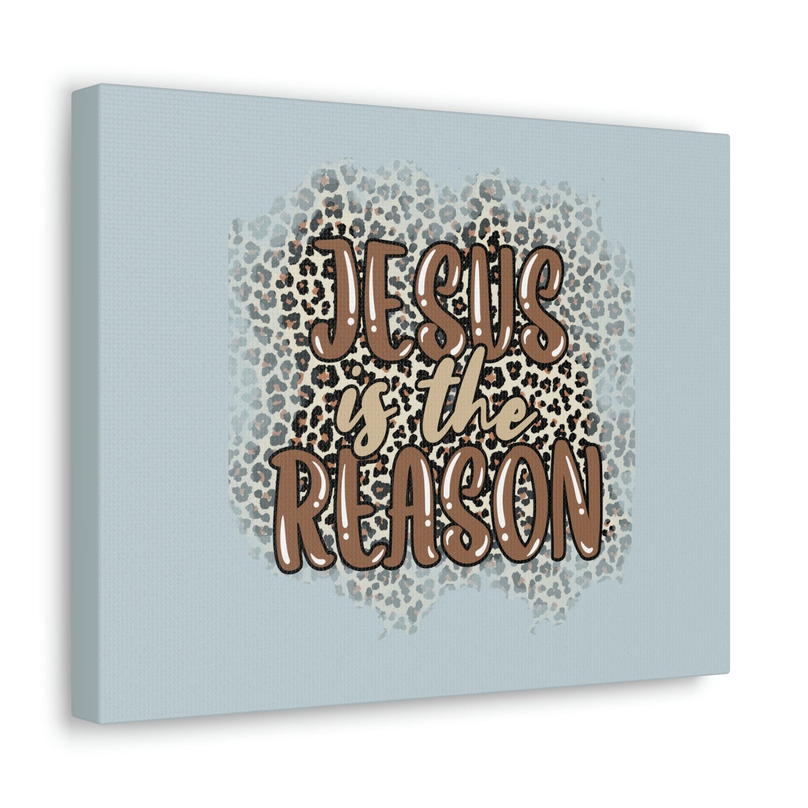 Scripture Walls Jesus Is The Reason Sky Blue Luke 2:11 Bible Verse Canvas Christian Wall Art Ready to Hang Unframed-Express Your Love Gifts