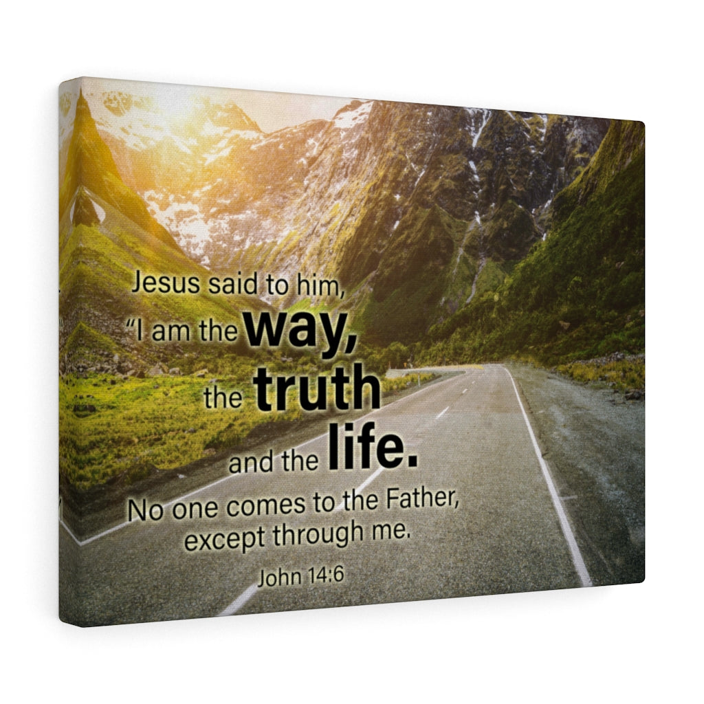 Scripture Walls Jesus is the Way John 14:6 Bible Verse Canvas Christian Wall Art Ready to Hang Unframed-Express Your Love Gifts