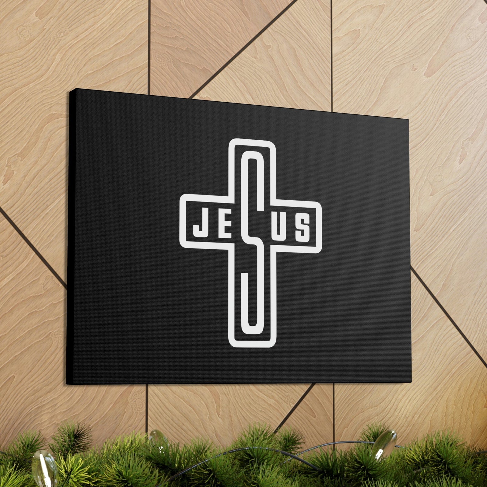 Scripture Walls Jesus John 1:14 White Cross Christian Wall Art Bible Verse Print Ready to Hang Unframed-Express Your Love Gifts