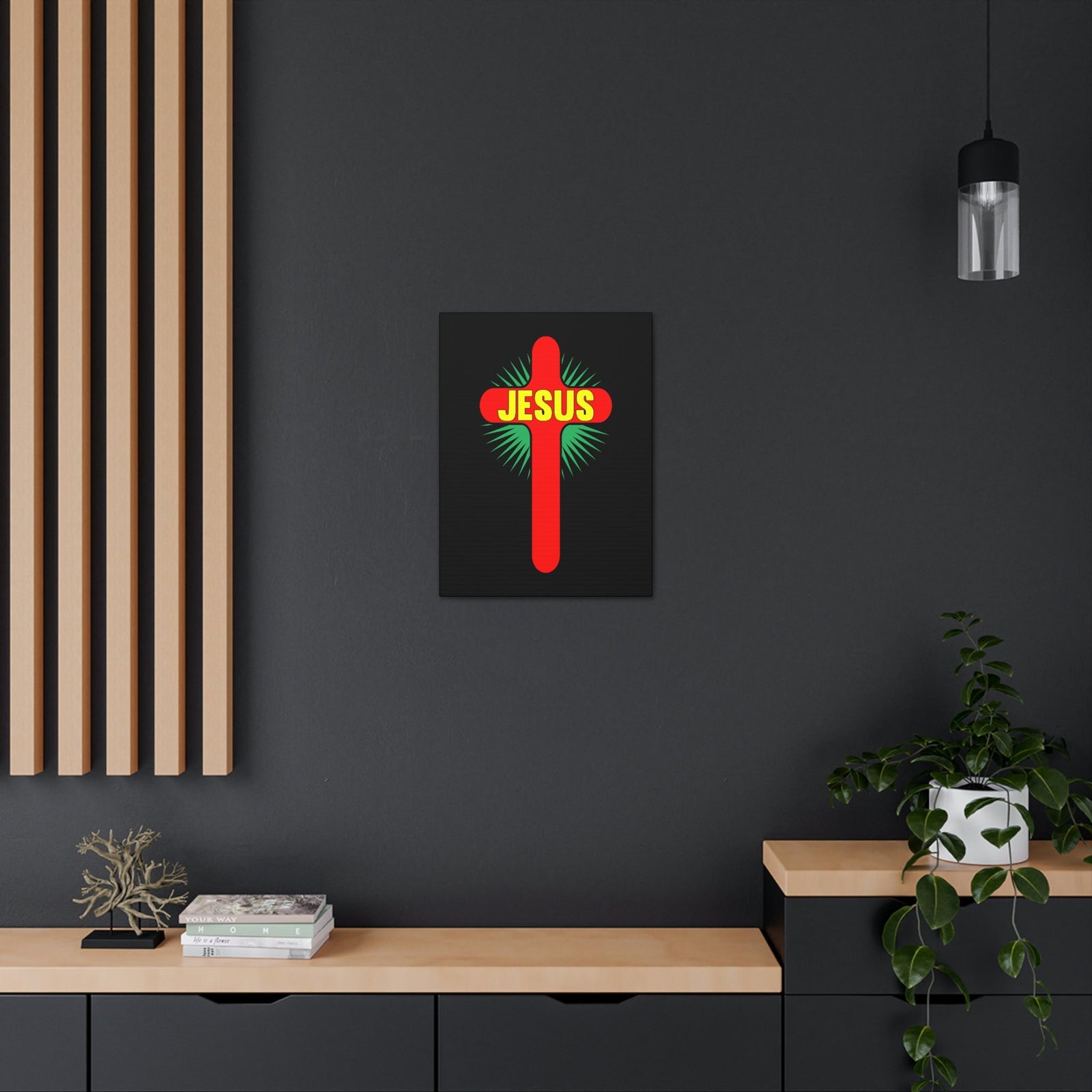 Scripture Walls Jesus John 14:6 Red Cross Christian Wall Art Bible Verse Print Ready to Hang Unframed-Express Your Love Gifts