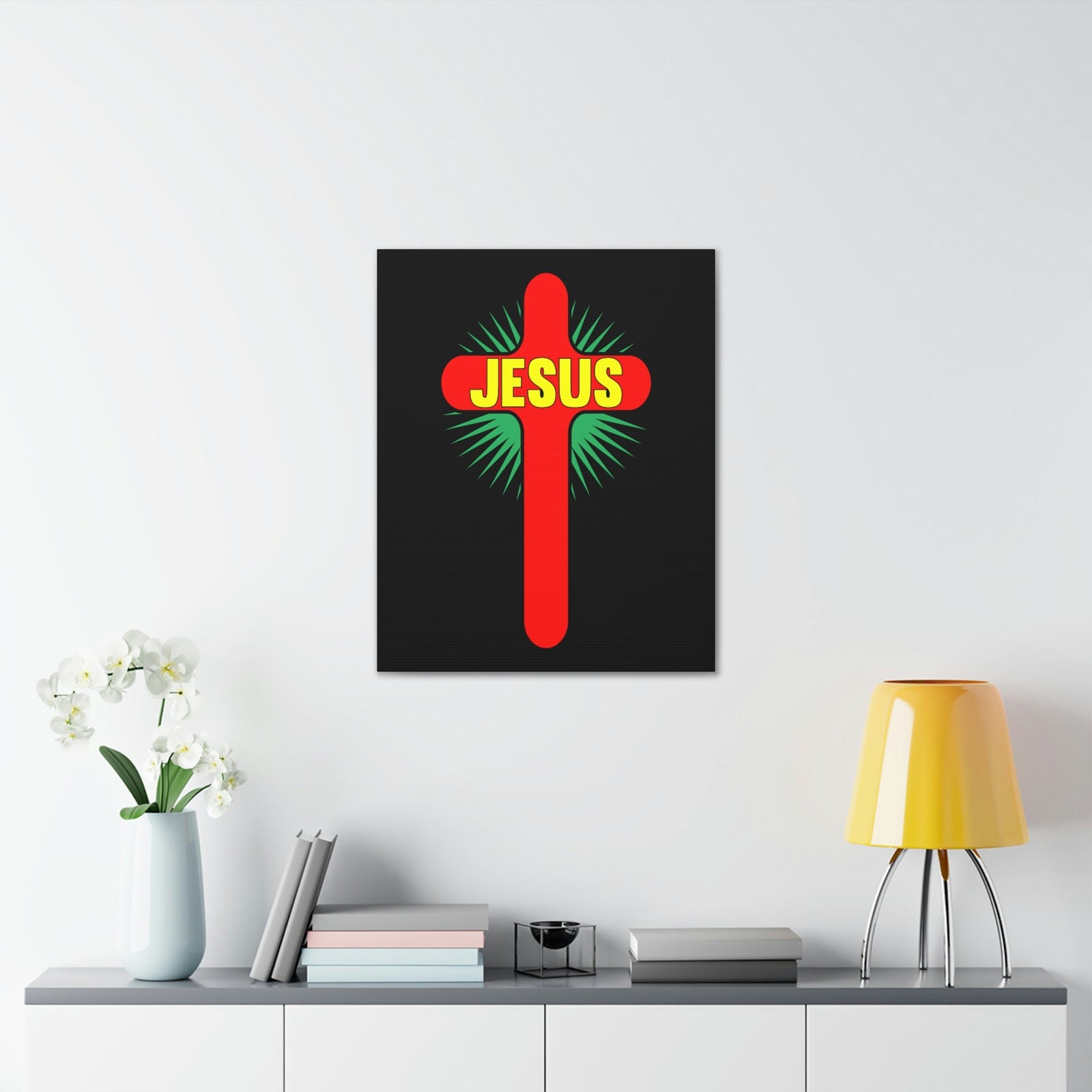 Scripture Walls Jesus John 14:6 Red Cross Christian Wall Art Bible Verse Print Ready to Hang Unframed-Express Your Love Gifts