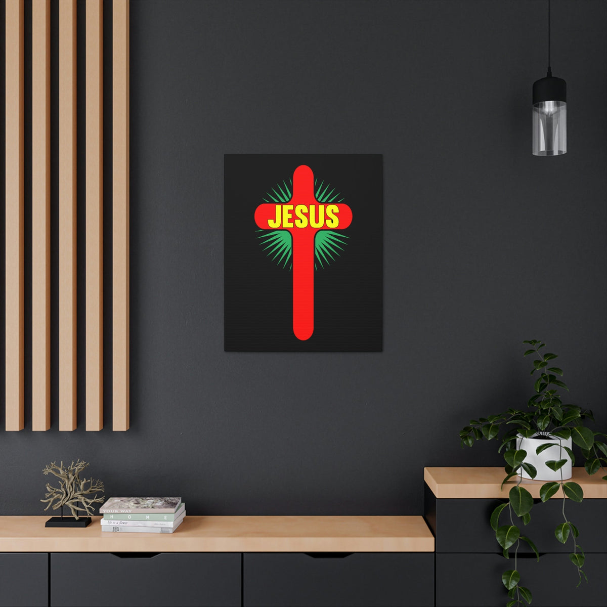 Scripture Walls Jesus John 14:6 Red Cross Christian Wall Art Bible Verse Print Ready to Hang Unframed-Express Your Love Gifts