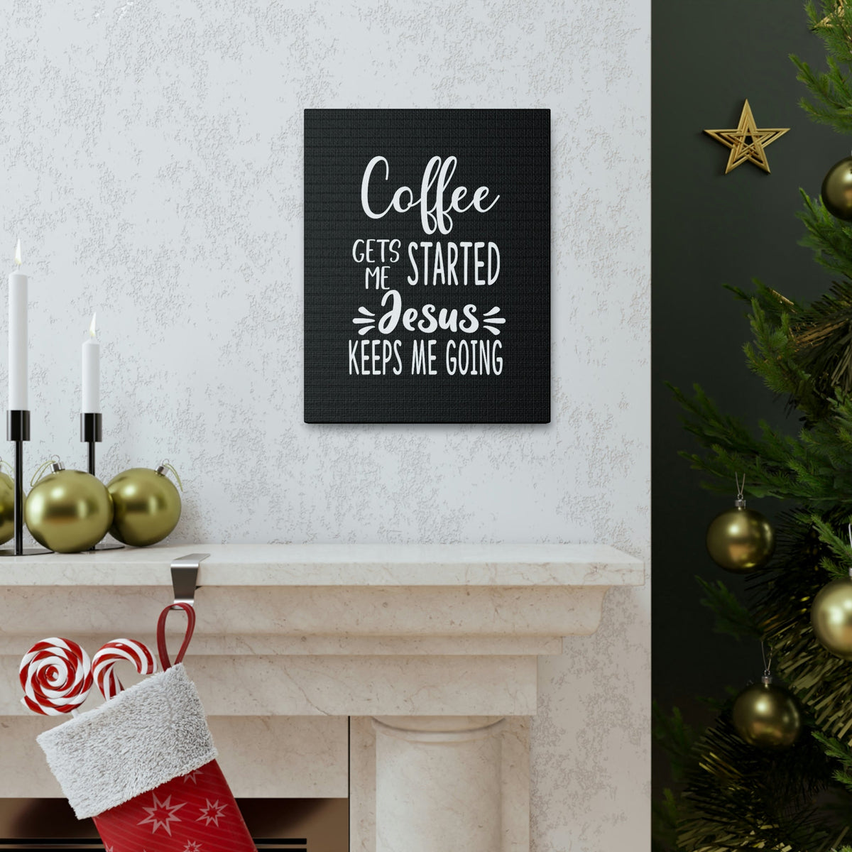 Scripture Walls Jesus Keeps Me Going Philippians 4:19 White Christian Wall Art Bible Verse Print Ready to Hang Unframed-Express Your Love Gifts