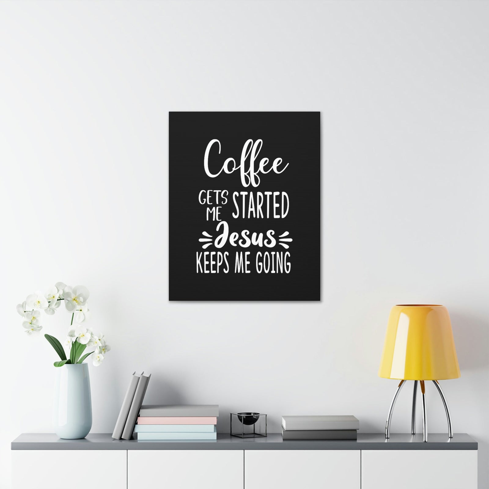 Scripture Walls Jesus Keeps Me Going Philippians 4:19 White Christian Wall Art Bible Verse Print Ready to Hang Unframed-Express Your Love Gifts