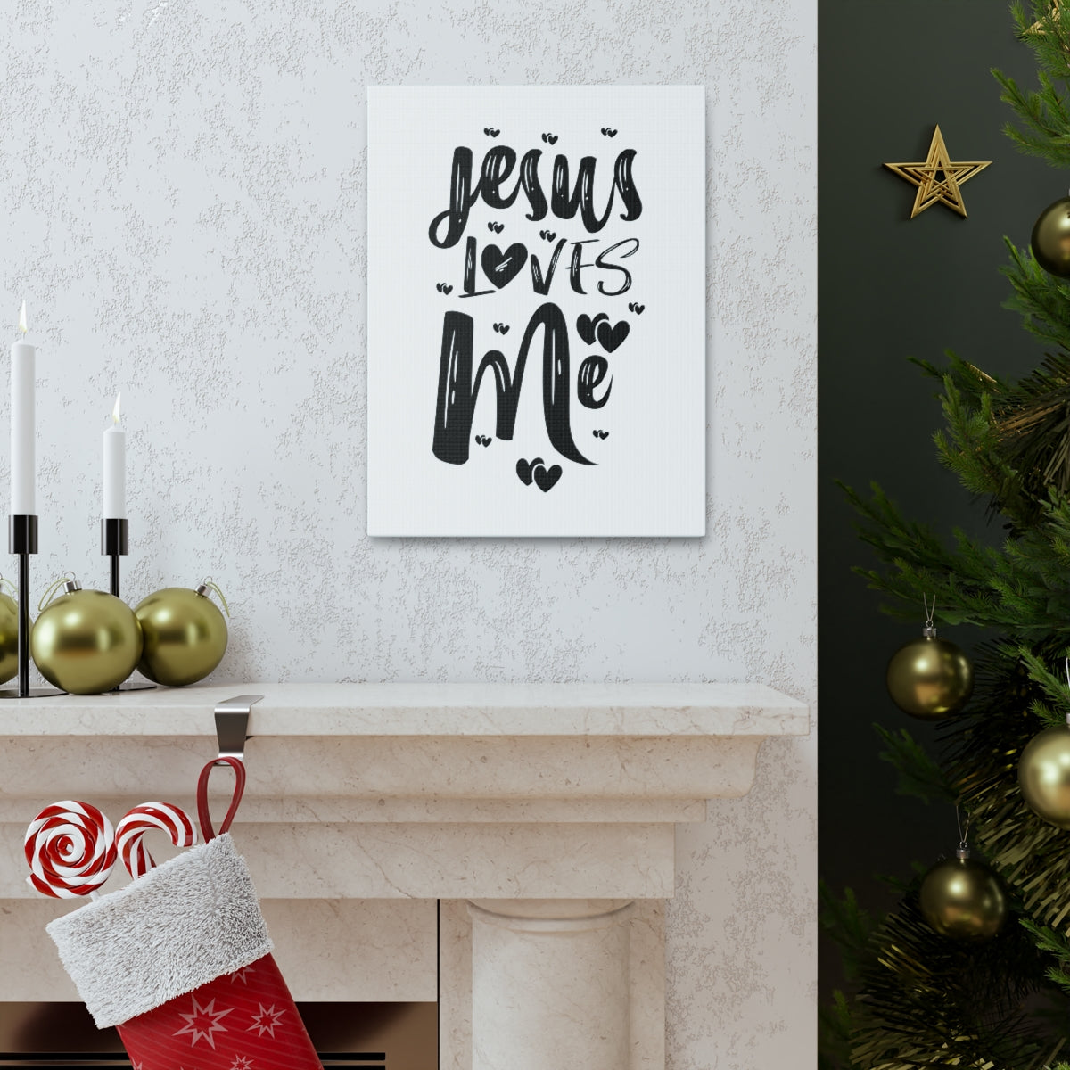 Scripture Walls Jesus Loves Me 1 John 4:9-10 Christian Wall Art Print Ready to Hang Unframed-Express Your Love Gifts