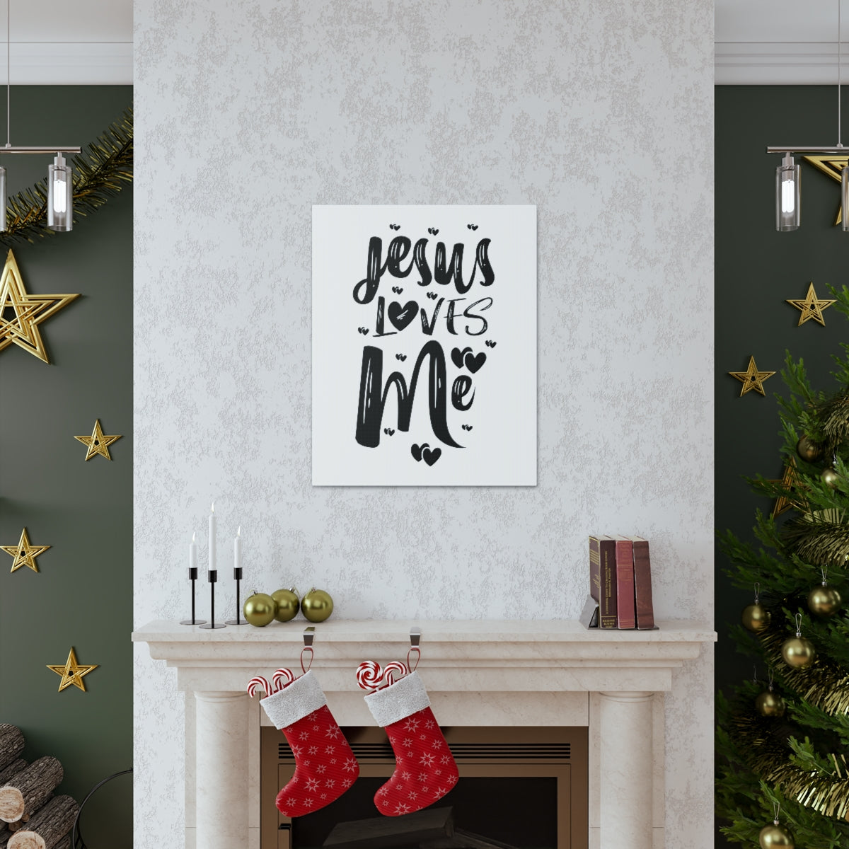 Scripture Walls Jesus Loves Me 1 John 4:9-10 Christian Wall Art Print Ready to Hang Unframed-Express Your Love Gifts