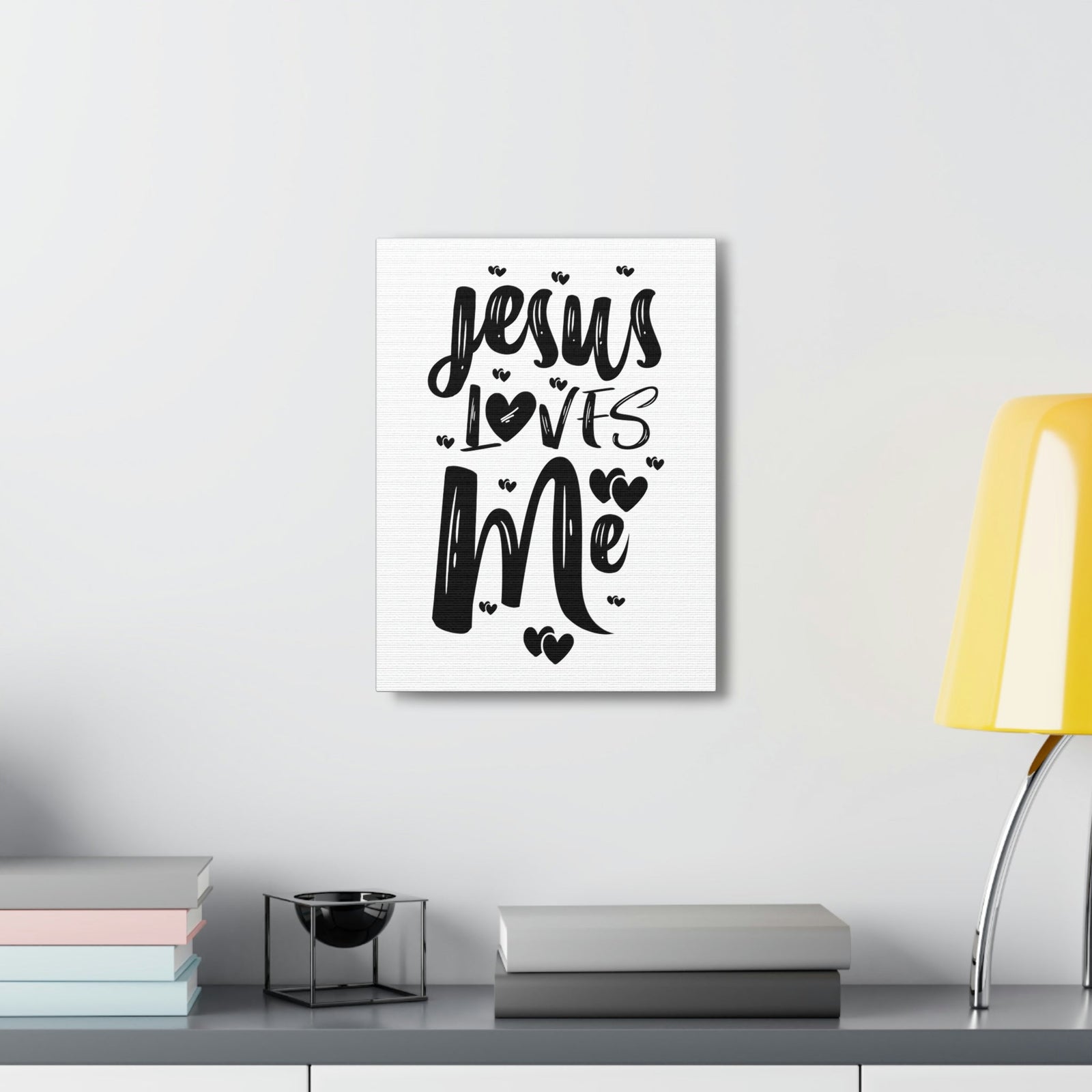 Scripture Walls Jesus Loves Me Ephesians 2:4 Hearts Christian Wall Art Print Ready to Hang Unframed-Express Your Love Gifts