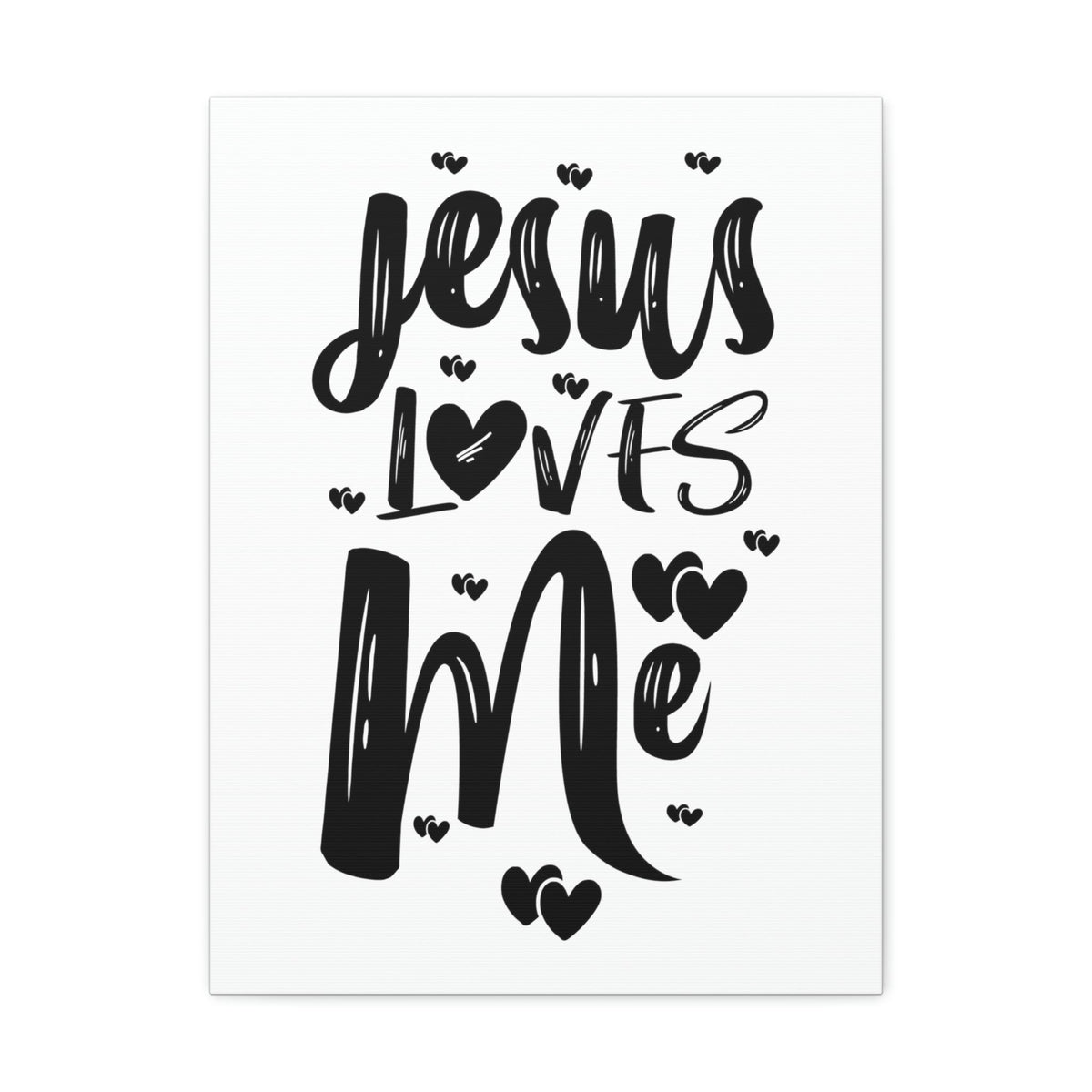 Scripture Walls Jesus Loves Me Ephesians 2:4 Hearts Christian Wall Art Print Ready to Hang Unframed-Express Your Love Gifts