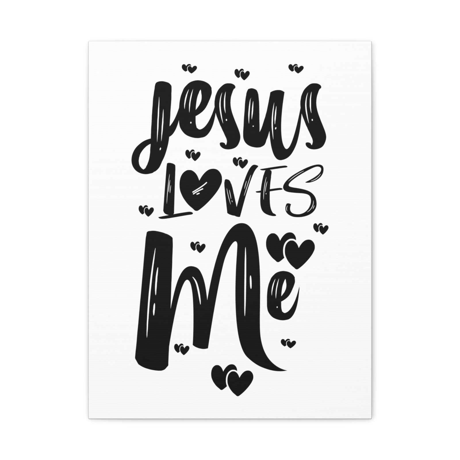 Scripture Walls Jesus Loves Me Ephesians 2:4 Hearts Christian Wall Art Print Ready to Hang Unframed-Express Your Love Gifts