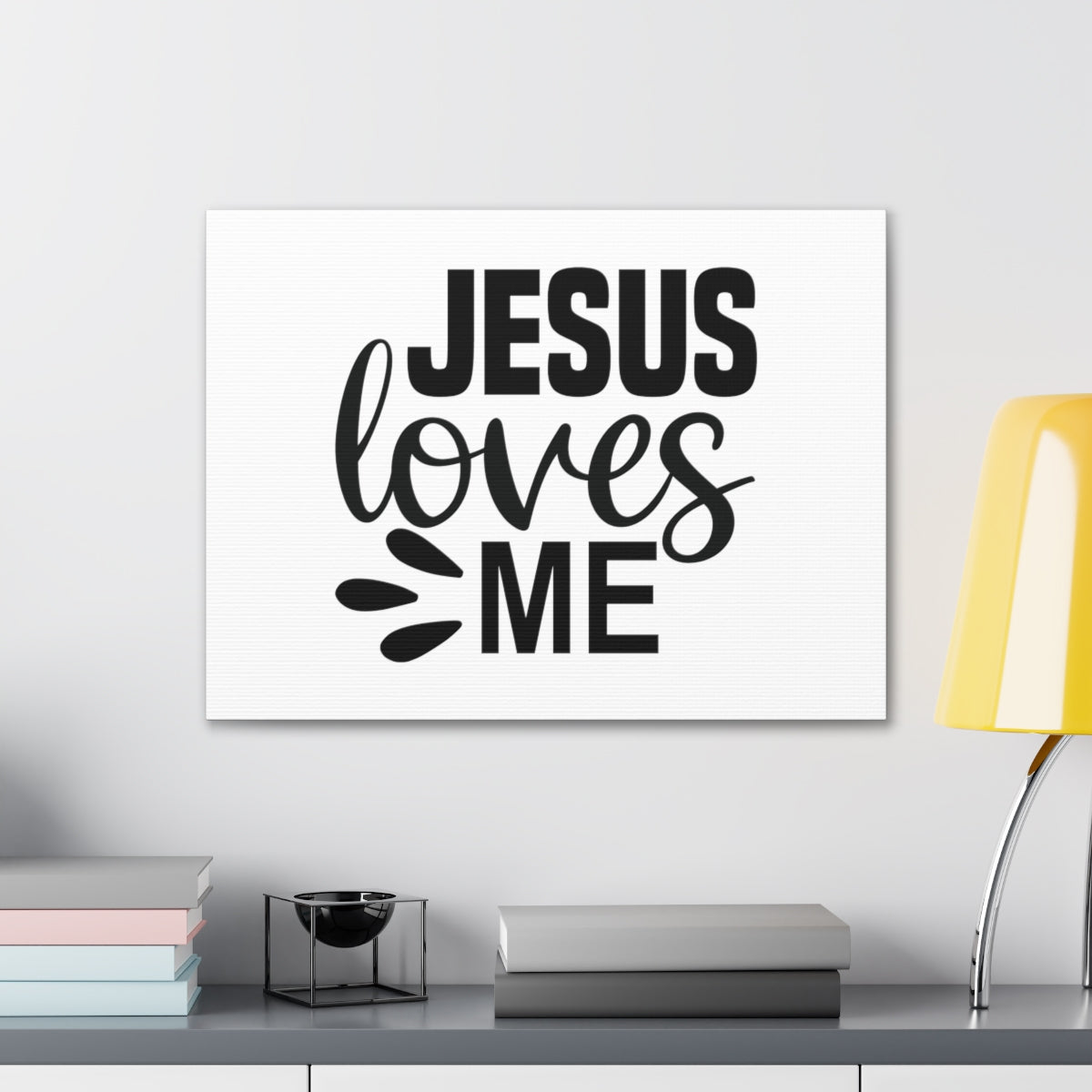 Scripture Walls Jesus Loves Me ROMANS 5:8 Christian Wall Art Bible Verse Print Ready to Hang Unframed-Express Your Love Gifts