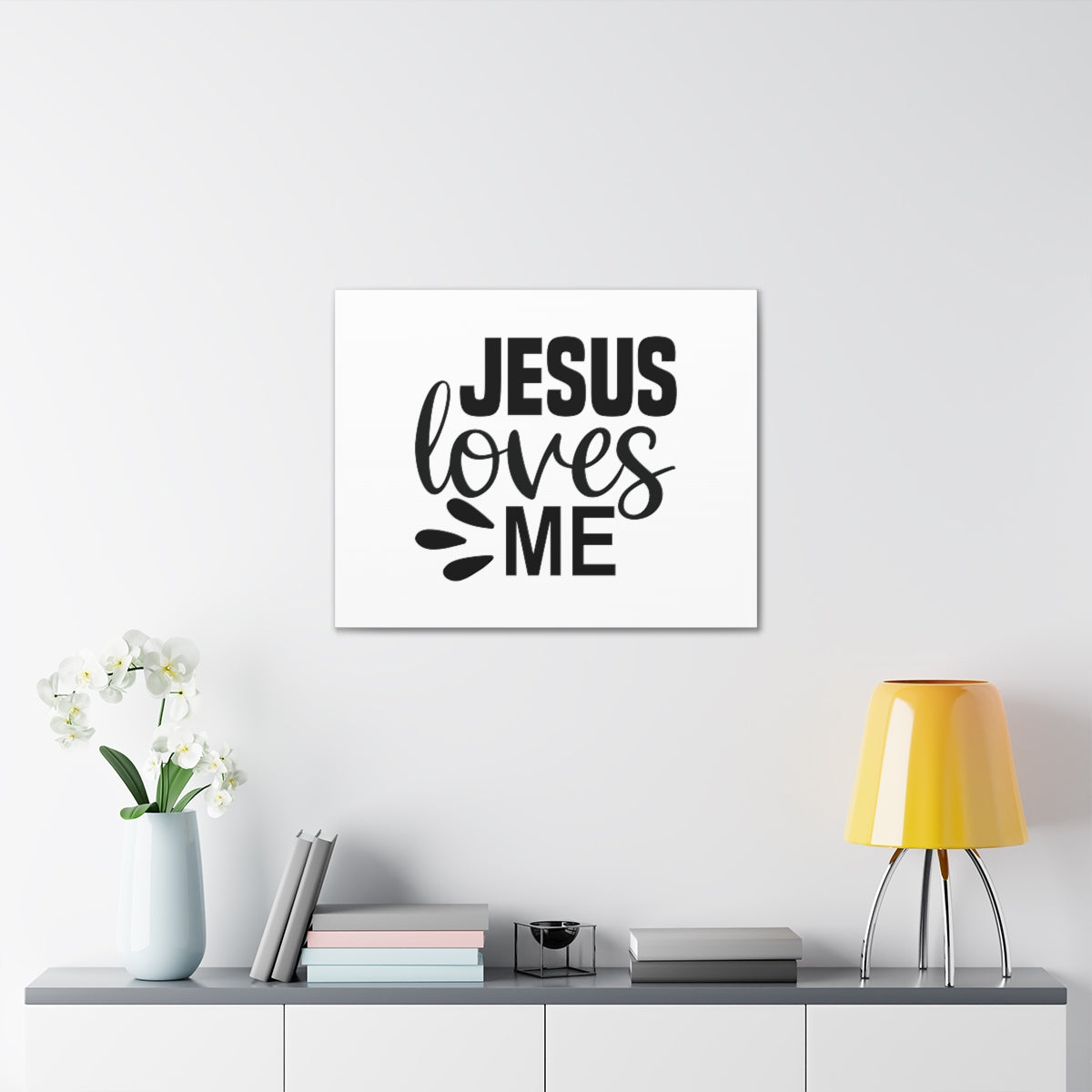 Scripture Walls Jesus Loves Me ROMANS 5:8 Christian Wall Art Bible Verse Print Ready to Hang Unframed-Express Your Love Gifts