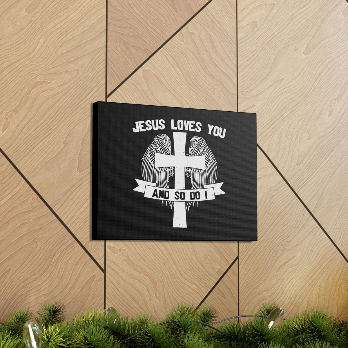 Scripture Walls Jesus Loves You 1 John 3:16 Cross Wings Christian Wall Art Bible Verse Print Ready to Hang Unframed-Express Your Love Gifts