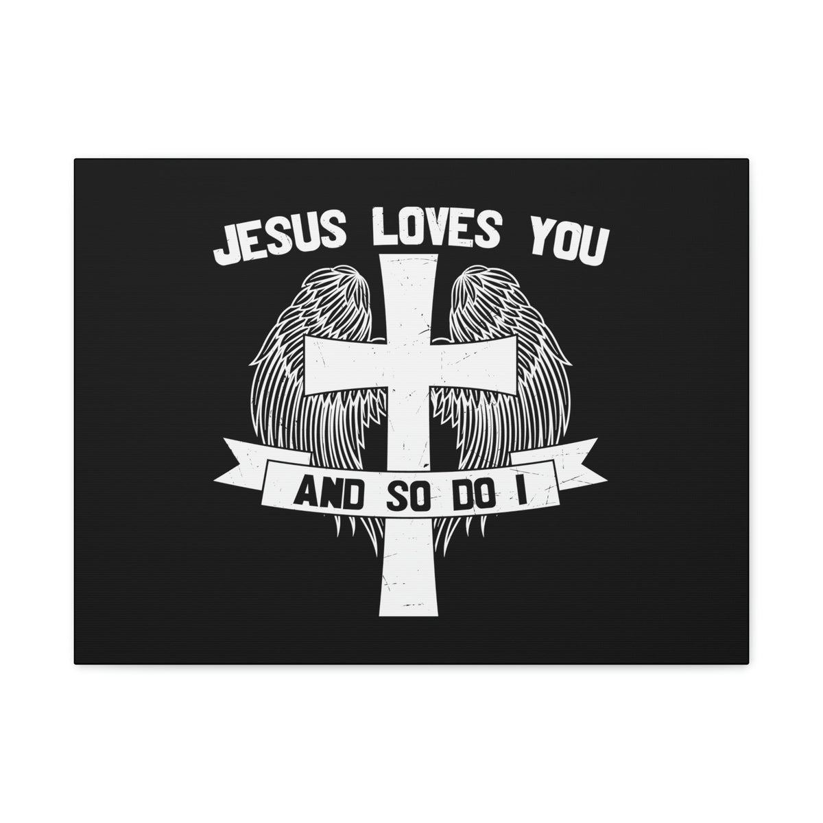 Scripture Walls Jesus Loves You 1 John 3:16 Cross Wings Christian Wall Art Bible Verse Print Ready to Hang Unframed-Express Your Love Gifts