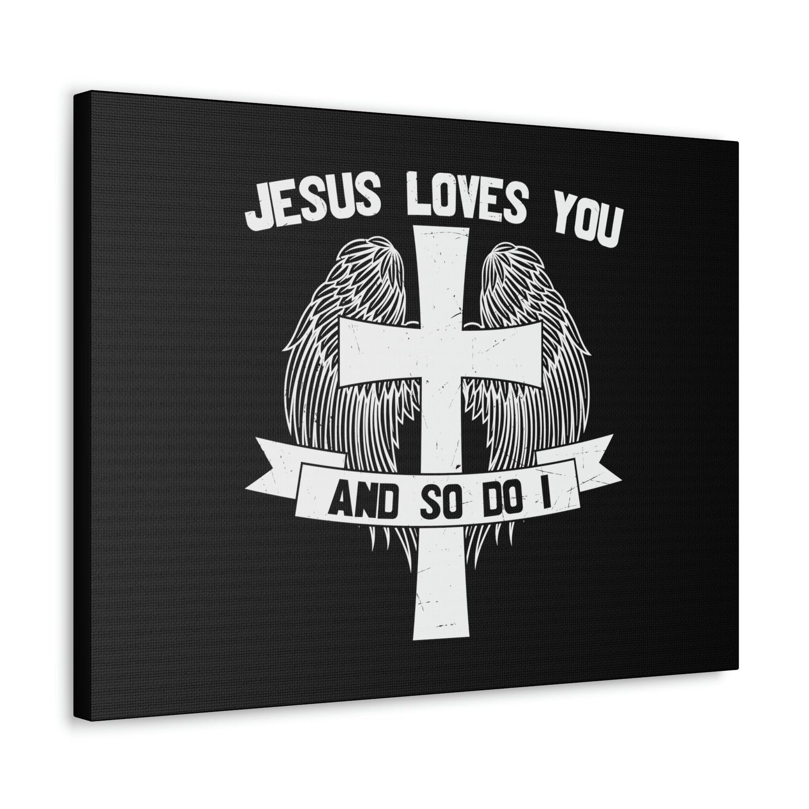 Scripture Walls Jesus Loves You 1 John 3:16 Cross Wings Christian Wall Art Bible Verse Print Ready to Hang Unframed-Express Your Love Gifts