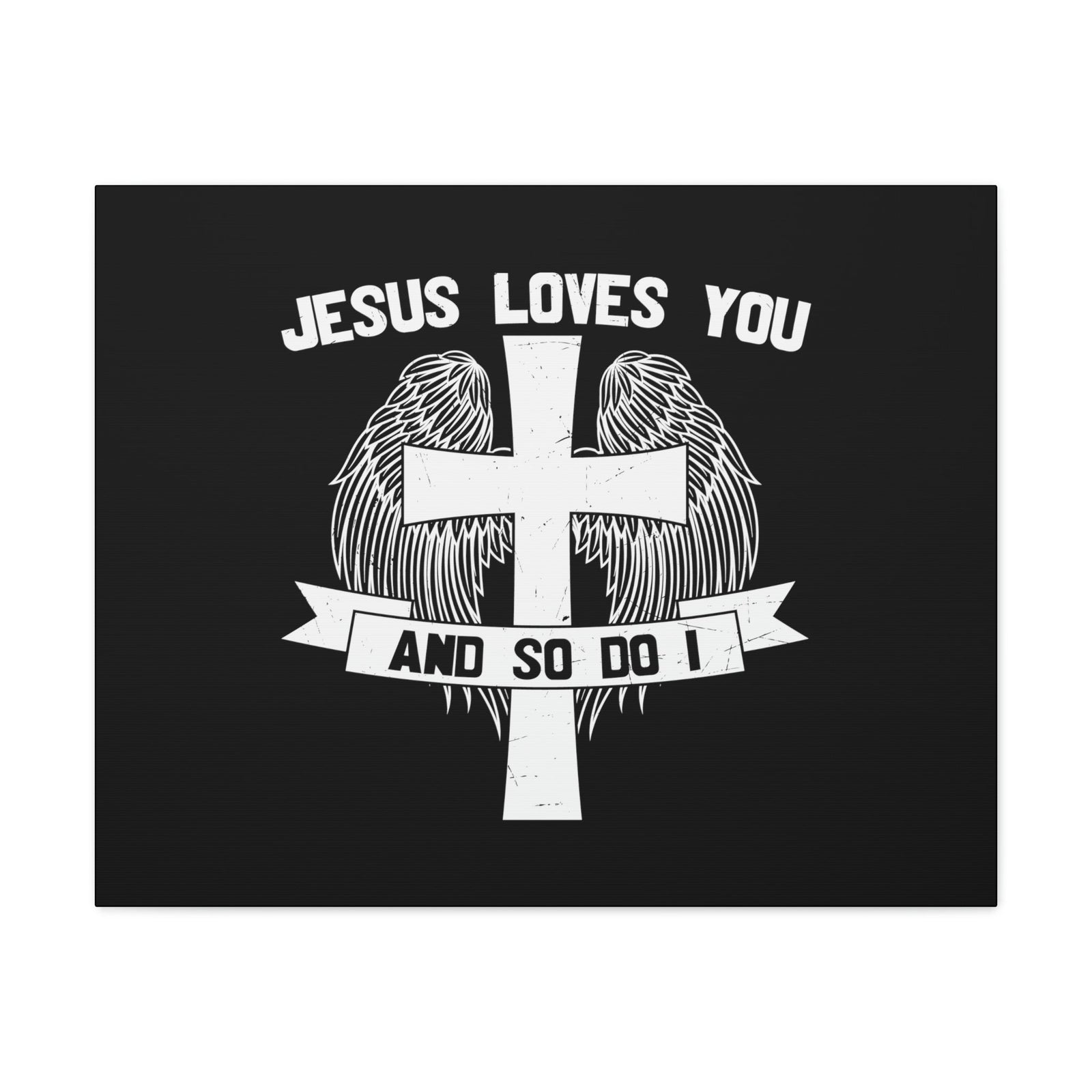Scripture Walls Jesus Loves You 1 John 3:16 Cross Wings Christian Wall Art Bible Verse Print Ready to Hang Unframed-Express Your Love Gifts