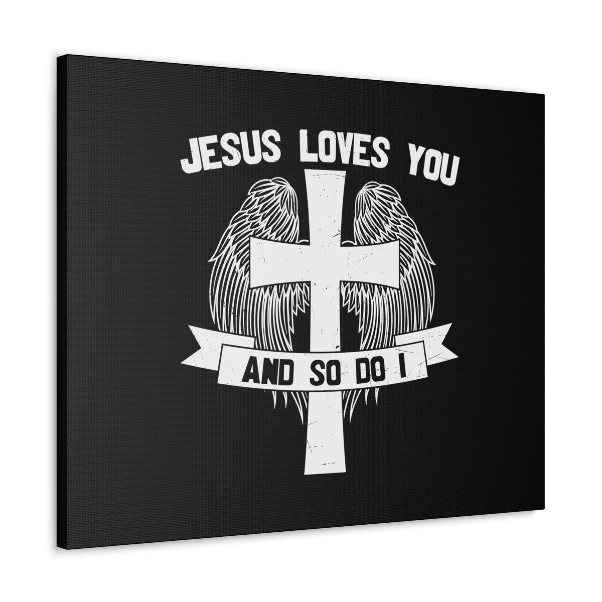 Scripture Walls Jesus Loves You 1 John 3:16 Cross Wings Christian Wall Art Bible Verse Print Ready to Hang Unframed-Express Your Love Gifts