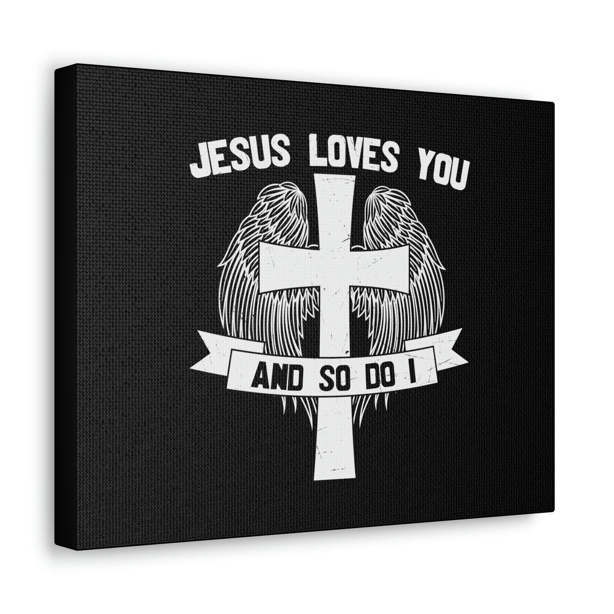 Scripture Walls Jesus Loves You 1 John 3:16 Cross Wings Christian Wall Art Bible Verse Print Ready to Hang Unframed-Express Your Love Gifts