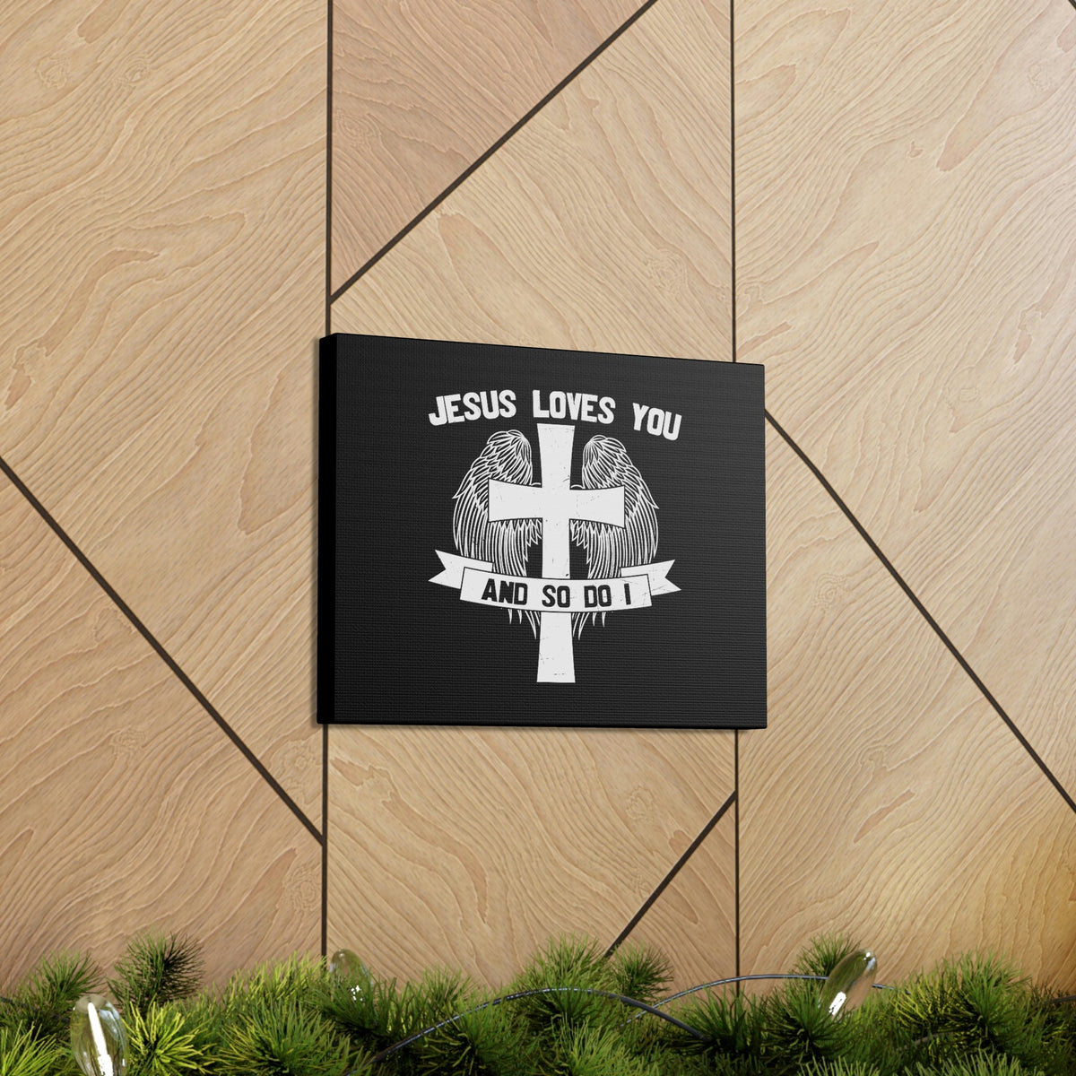 Scripture Walls Jesus Loves You 1 John 3:16 Cross Wings Christian Wall Art Bible Verse Print Ready to Hang Unframed-Express Your Love Gifts