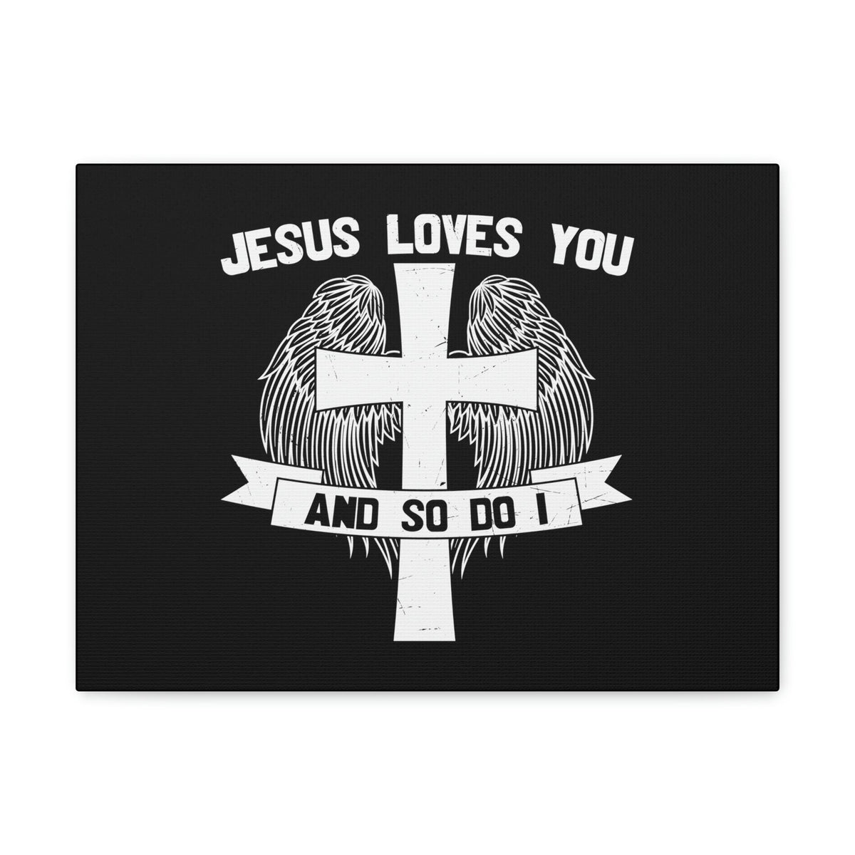 Scripture Walls Jesus Loves You 1 John 3:16 Cross Wings Christian Wall Art Bible Verse Print Ready to Hang Unframed-Express Your Love Gifts
