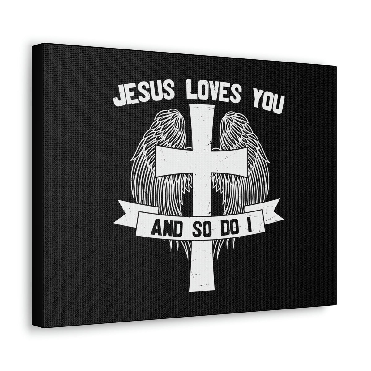 Scripture Walls Jesus Loves You 1 John 3:16 Cross Wings Christian Wall Art Bible Verse Print Ready to Hang Unframed-Express Your Love Gifts