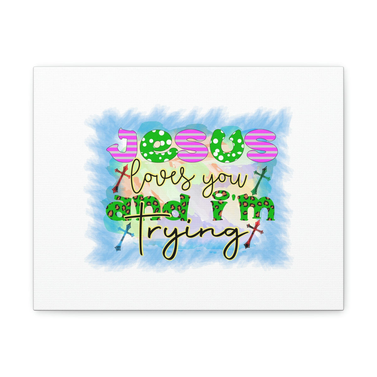 Scripture Walls Jesus Loves You John 15:12 Blue Square Christian Wall Art Bible Verse Print Ready to Hang Unframed-Express Your Love Gifts