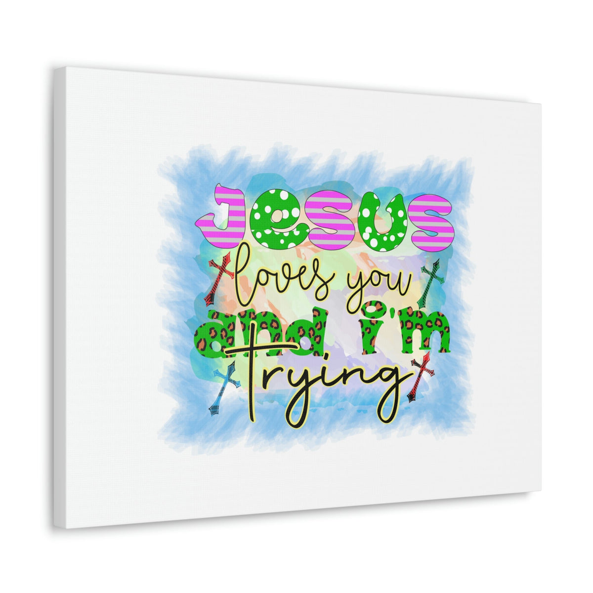 Scripture Walls Jesus Loves You John 15:12 Blue Square Christian Wall Art Bible Verse Print Ready to Hang Unframed-Express Your Love Gifts