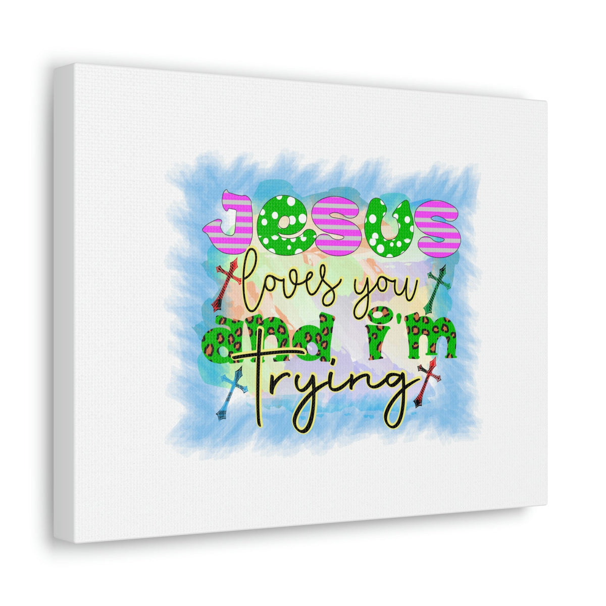 Scripture Walls Jesus Loves You John 15:12 Blue Square Christian Wall Art Bible Verse Print Ready to Hang Unframed-Express Your Love Gifts