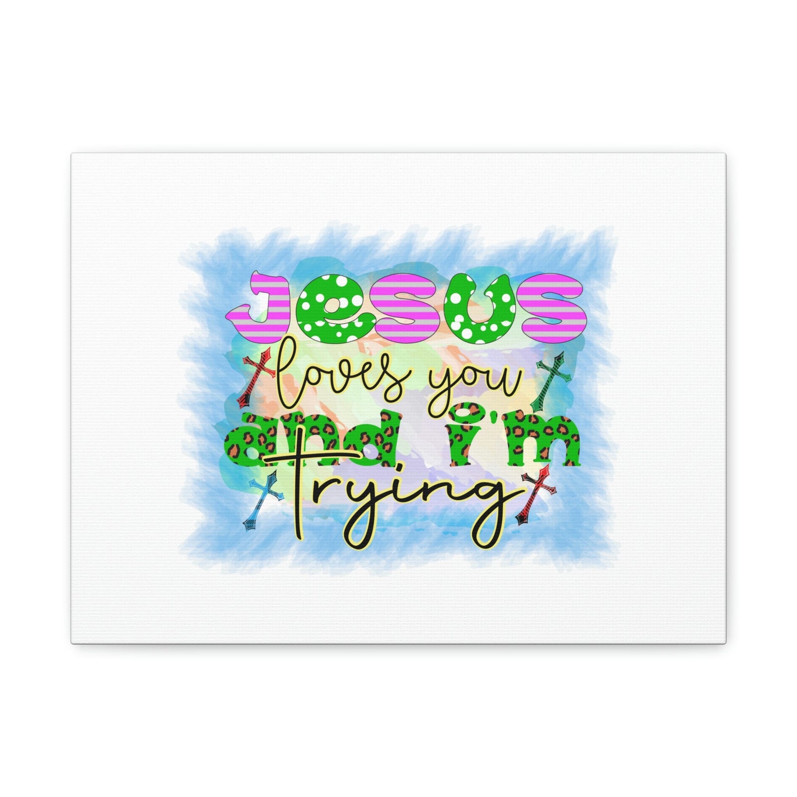 Scripture Walls Jesus Loves You John 15:12 Blue Square Christian Wall Art Bible Verse Print Ready to Hang Unframed-Express Your Love Gifts