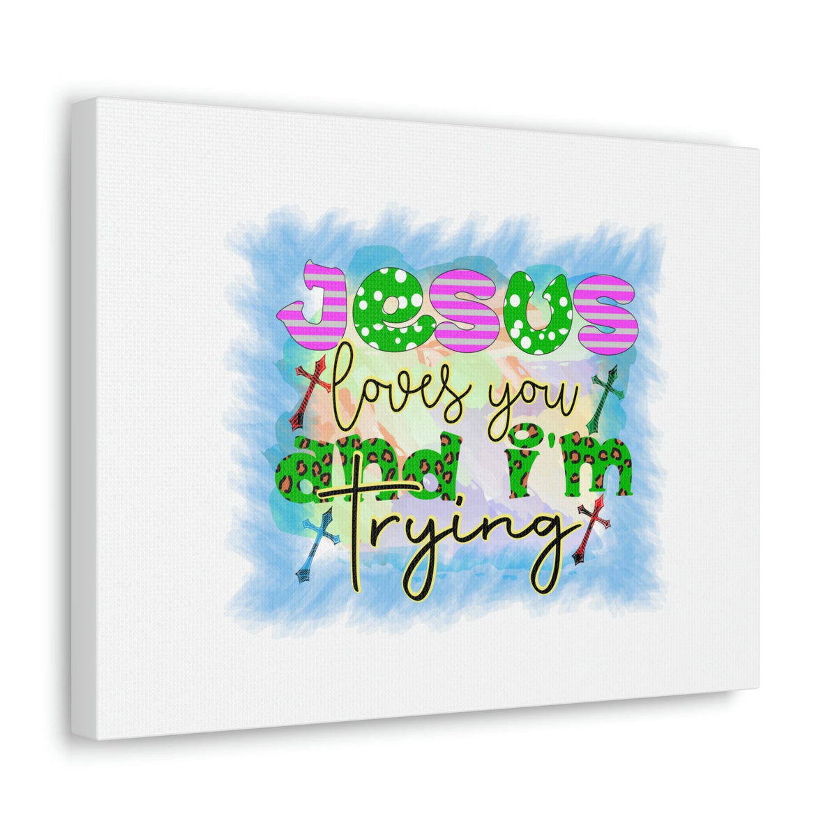 Scripture Walls Jesus Loves You John 15:12 Blue Square Christian Wall Art Bible Verse Print Ready to Hang Unframed-Express Your Love Gifts