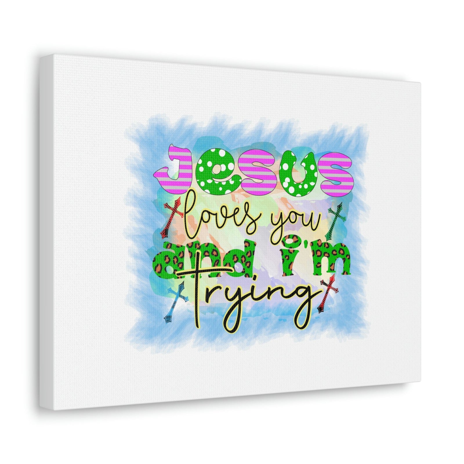 Scripture Walls Jesus Loves You John 15:12 Blue Square Christian Wall Art Bible Verse Print Ready to Hang Unframed-Express Your Love Gifts