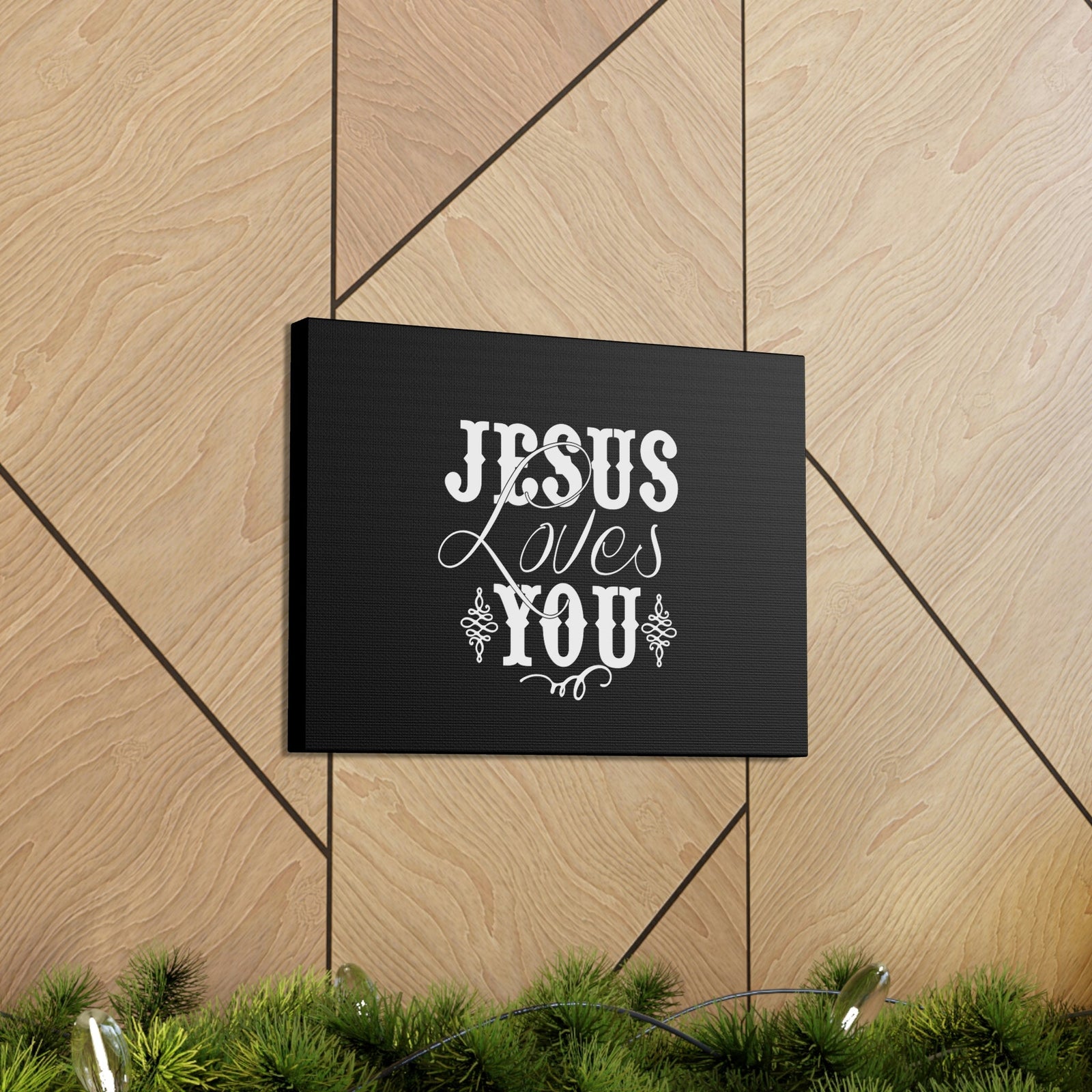 Scripture Walls Jesus Loves You John 15:9 Black Christian Wall Art Bible Verse Print Ready to Hang Unframed-Express Your Love Gifts