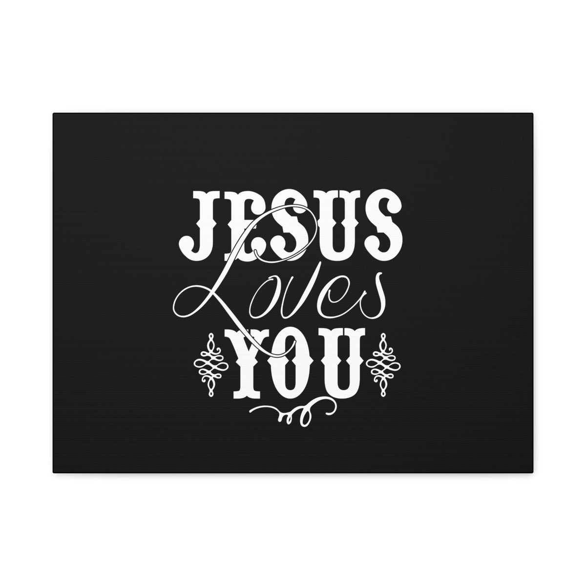 Scripture Walls Jesus Loves You John 15:9 Black Christian Wall Art Bible Verse Print Ready to Hang Unframed-Express Your Love Gifts