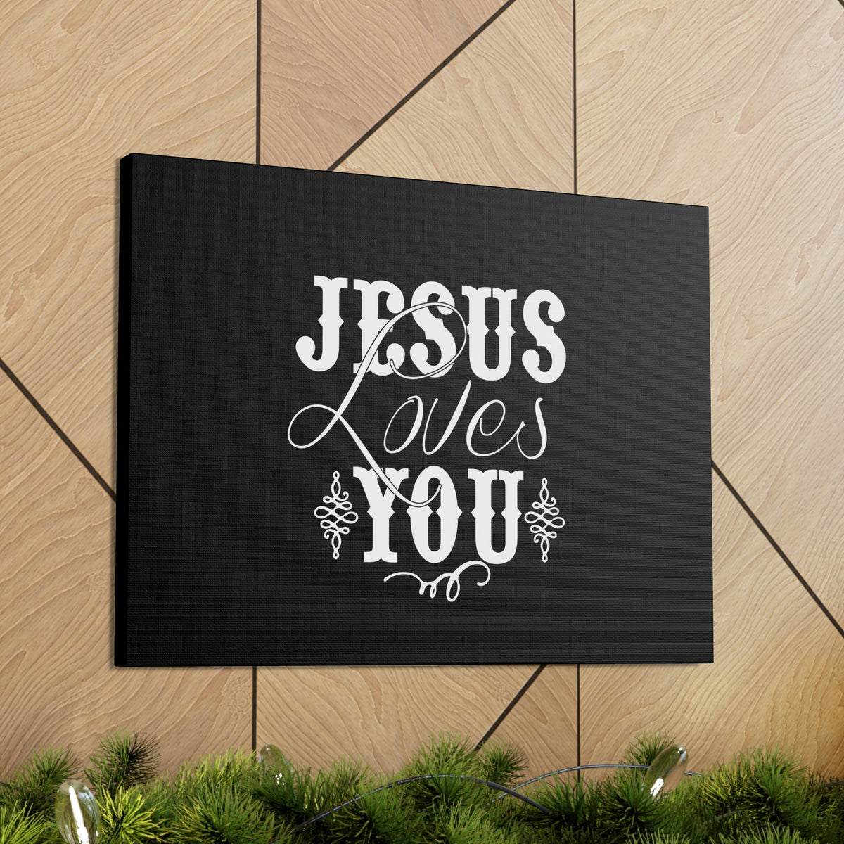 Scripture Walls Jesus Loves You John 15:9 Black Christian Wall Art Bible Verse Print Ready to Hang Unframed-Express Your Love Gifts