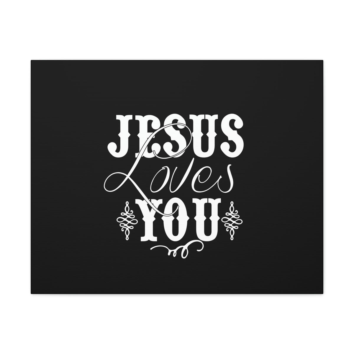 Scripture Walls Jesus Loves You John 15:9 Black Christian Wall Art Bible Verse Print Ready to Hang Unframed-Express Your Love Gifts