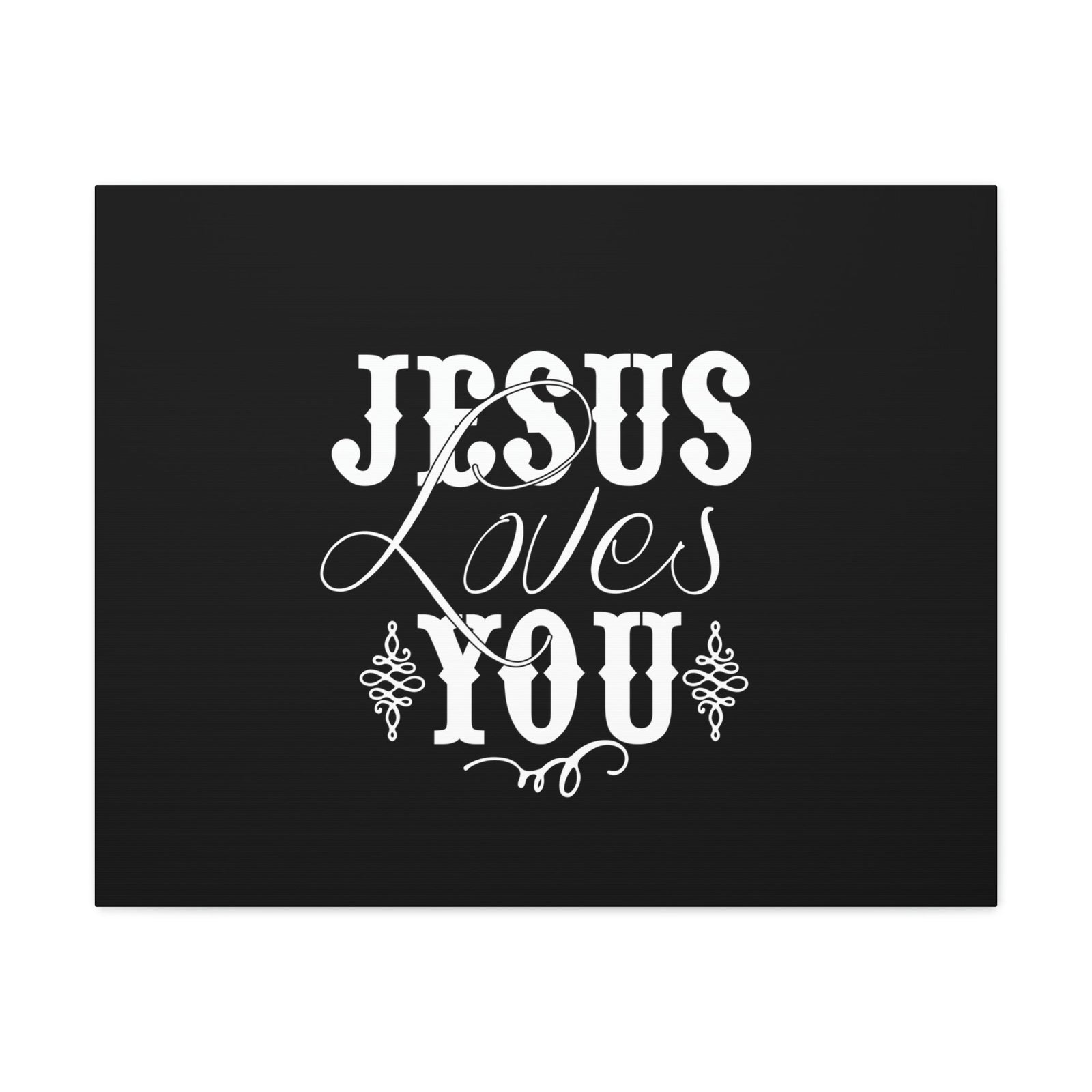 Scripture Walls Jesus Loves You John 15:9 Black Christian Wall Art Bible Verse Print Ready to Hang Unframed-Express Your Love Gifts