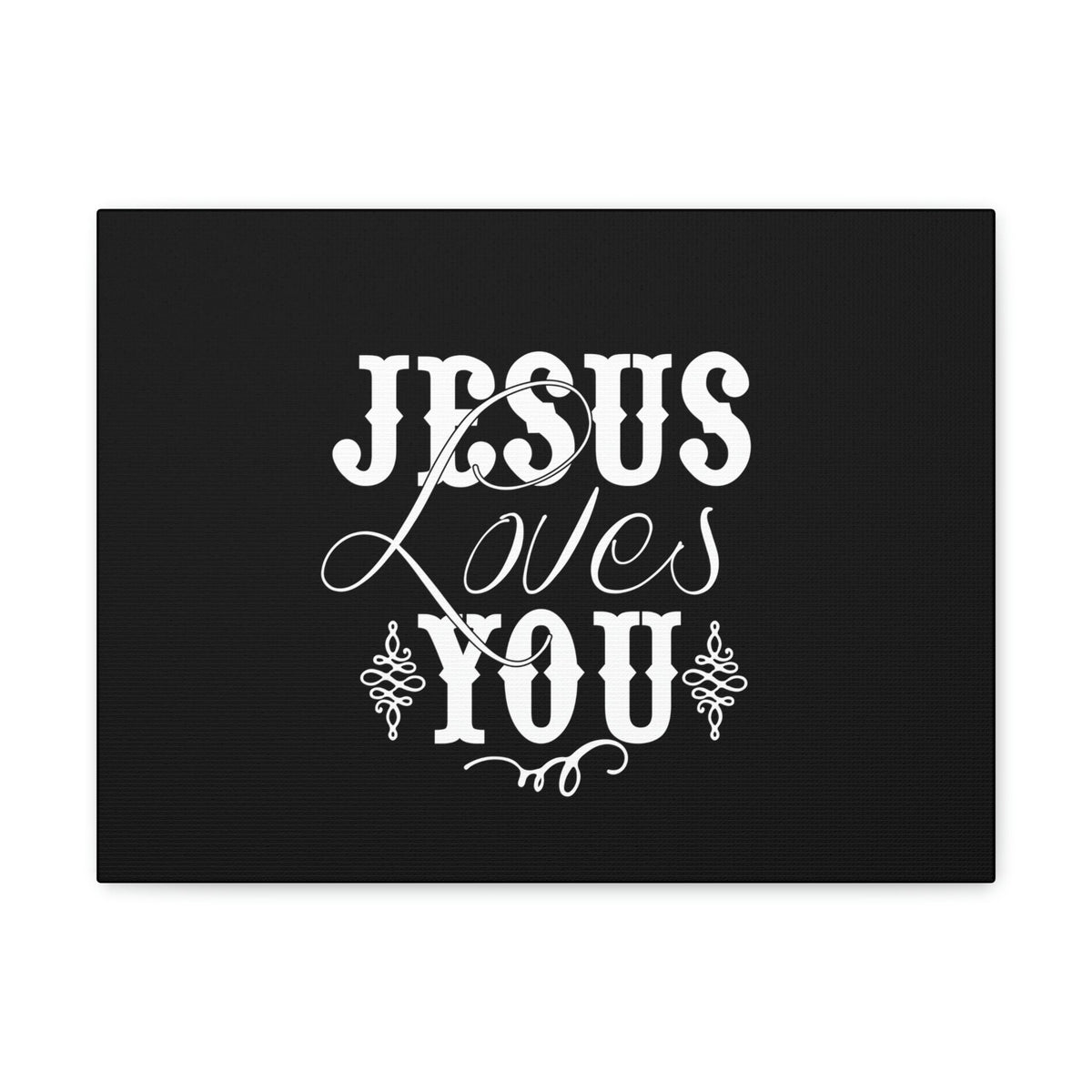 Scripture Walls Jesus Loves You John 15:9 Black Christian Wall Art Bible Verse Print Ready to Hang Unframed-Express Your Love Gifts
