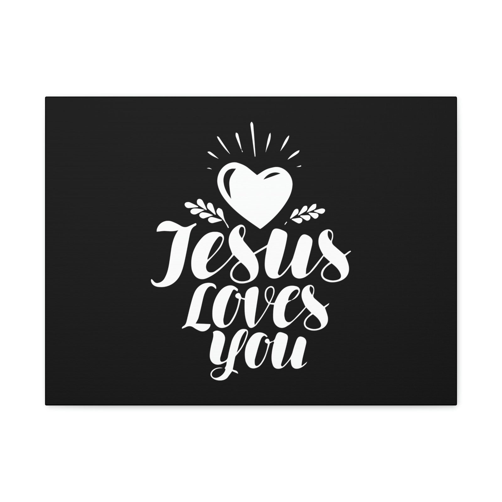 Scripture Walls Jesus Loves You John 3:16 White Heart Christian Wall Art Bible Verse Print Ready to Hang Unframed-Express Your Love Gifts
