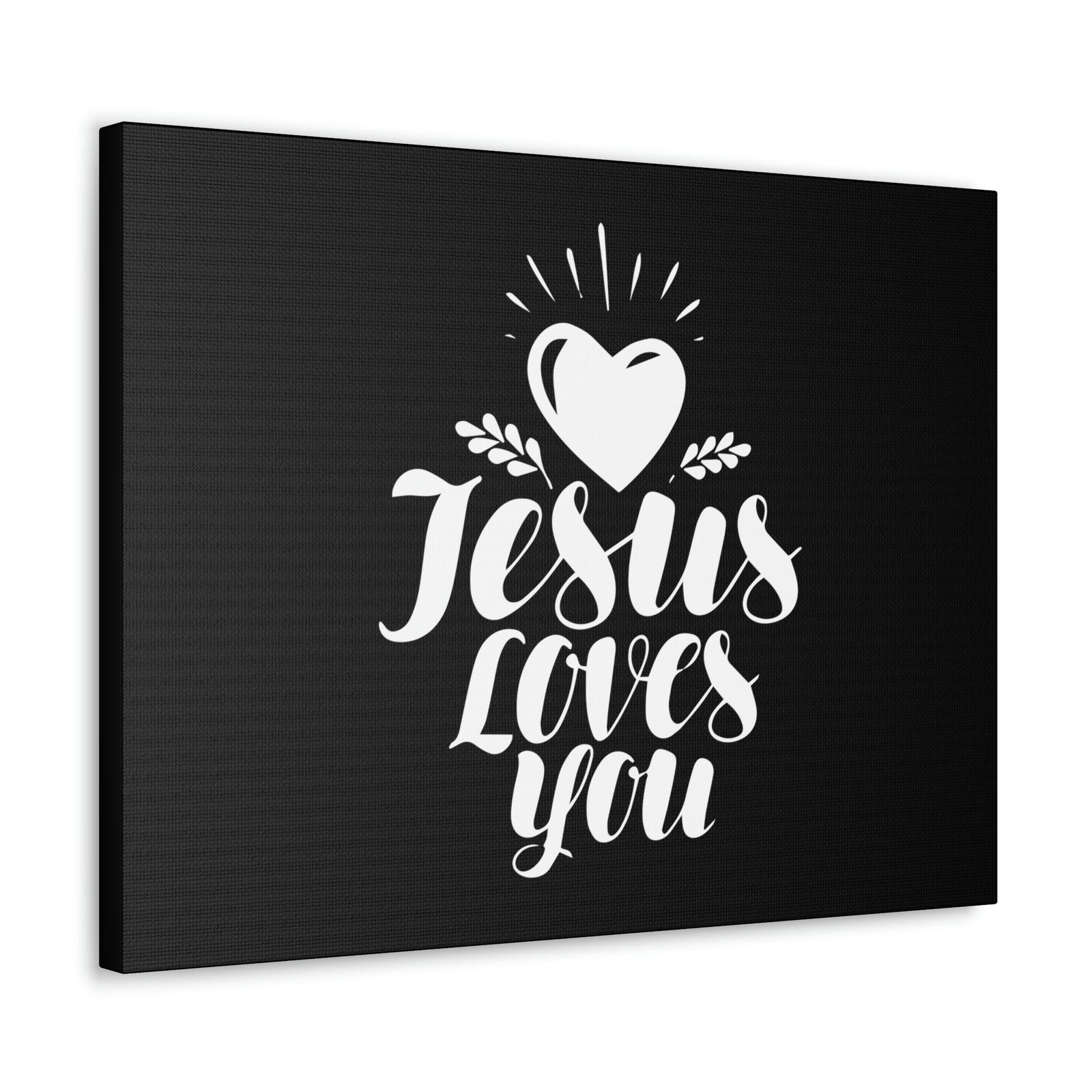 Scripture Walls Jesus Loves You John 3:16 White Heart Christian Wall Art Bible Verse Print Ready to Hang Unframed-Express Your Love Gifts
