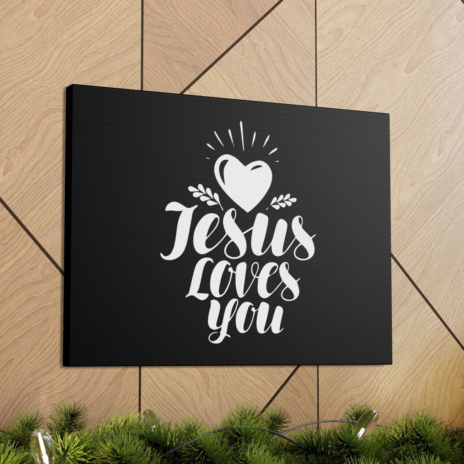 Scripture Walls Jesus Loves You John 3:16 White Heart Christian Wall Art Bible Verse Print Ready to Hang Unframed-Express Your Love Gifts