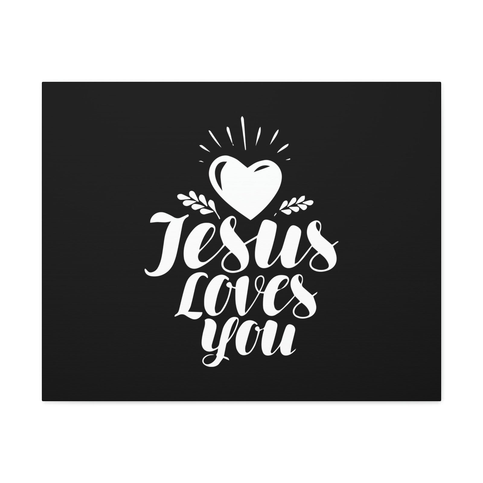 Scripture Walls Jesus Loves You John 3:16 White Heart Christian Wall Art Bible Verse Print Ready to Hang Unframed-Express Your Love Gifts