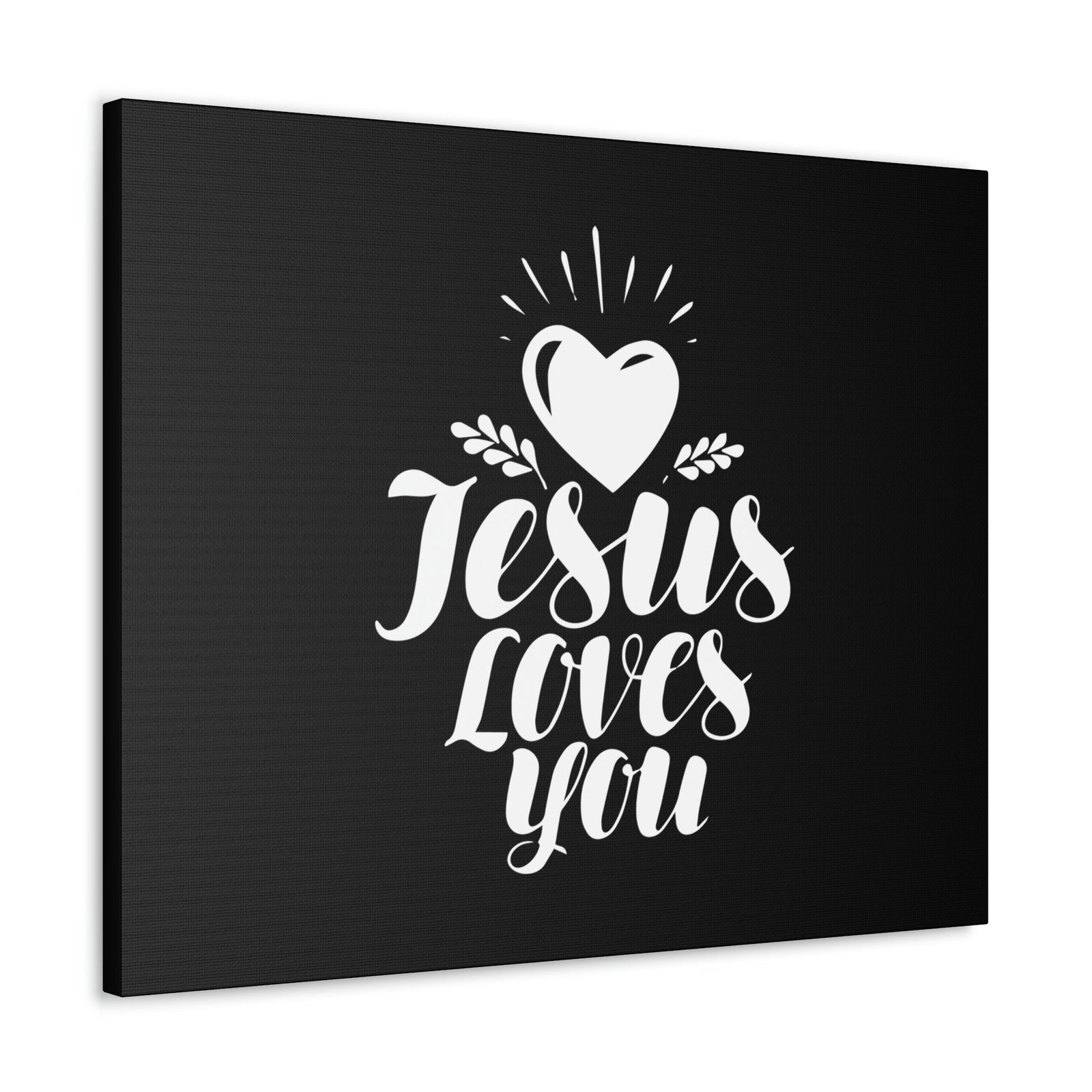 Scripture Walls Jesus Loves You John 3:16 White Heart Christian Wall Art Bible Verse Print Ready to Hang Unframed-Express Your Love Gifts