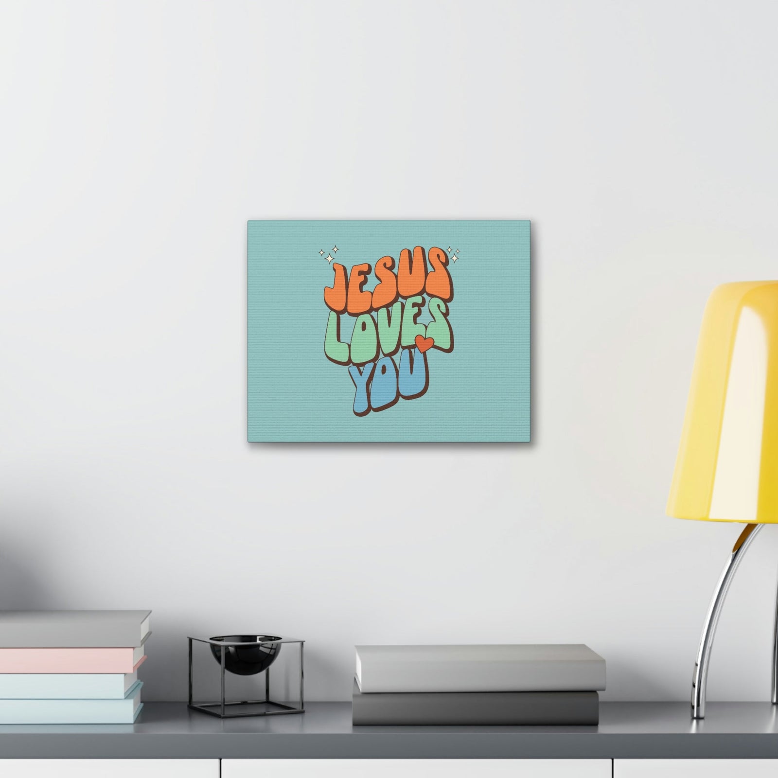 Scripture Walls Jesus Loves You Sky Blue John 15:9 Bible Canvas Christian Wall Art Ready to Hang Unframed-Express Your Love Gifts