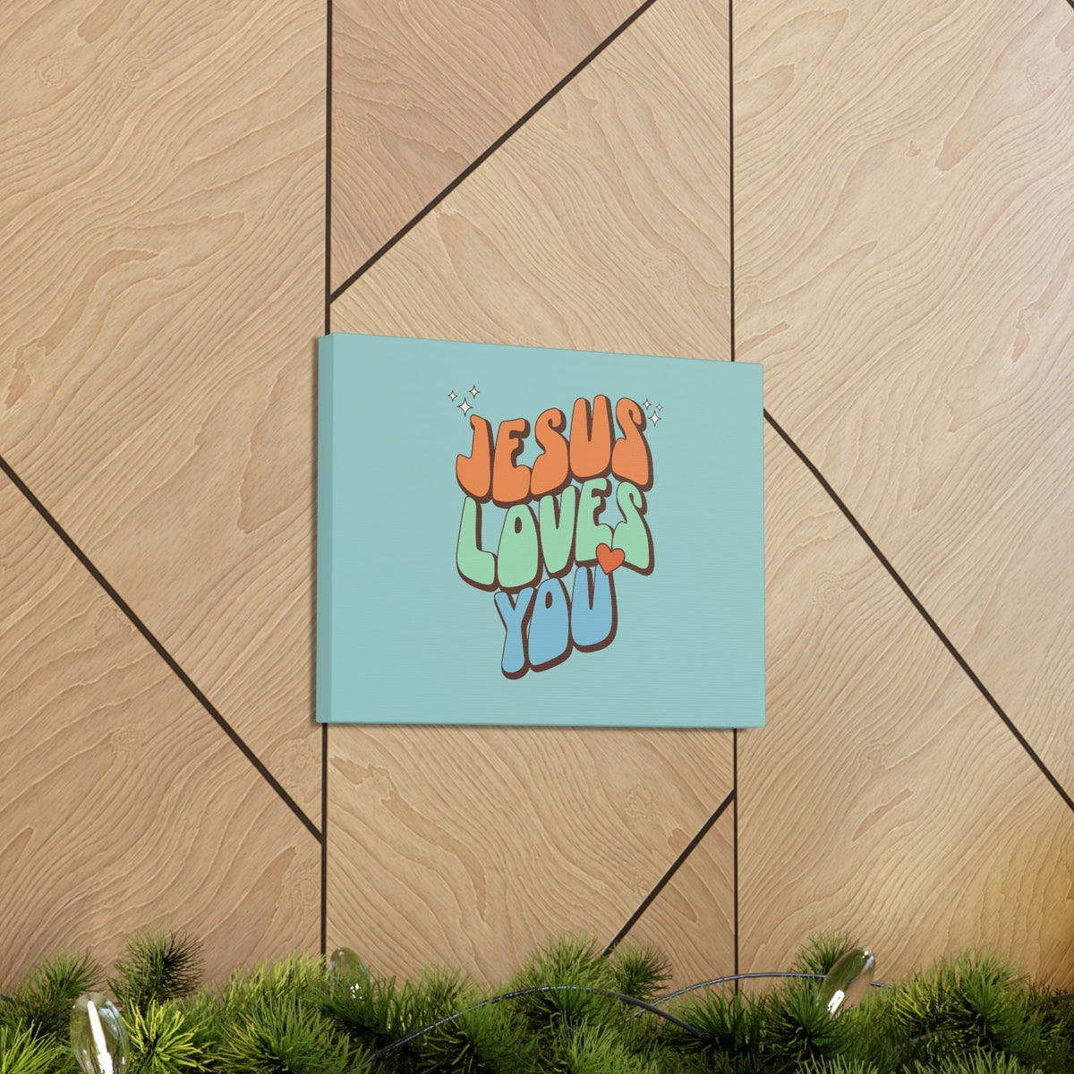 Scripture Walls Jesus Loves You Sky Blue John 15:9 Bible Canvas Christian Wall Art Ready to Hang Unframed-Express Your Love Gifts