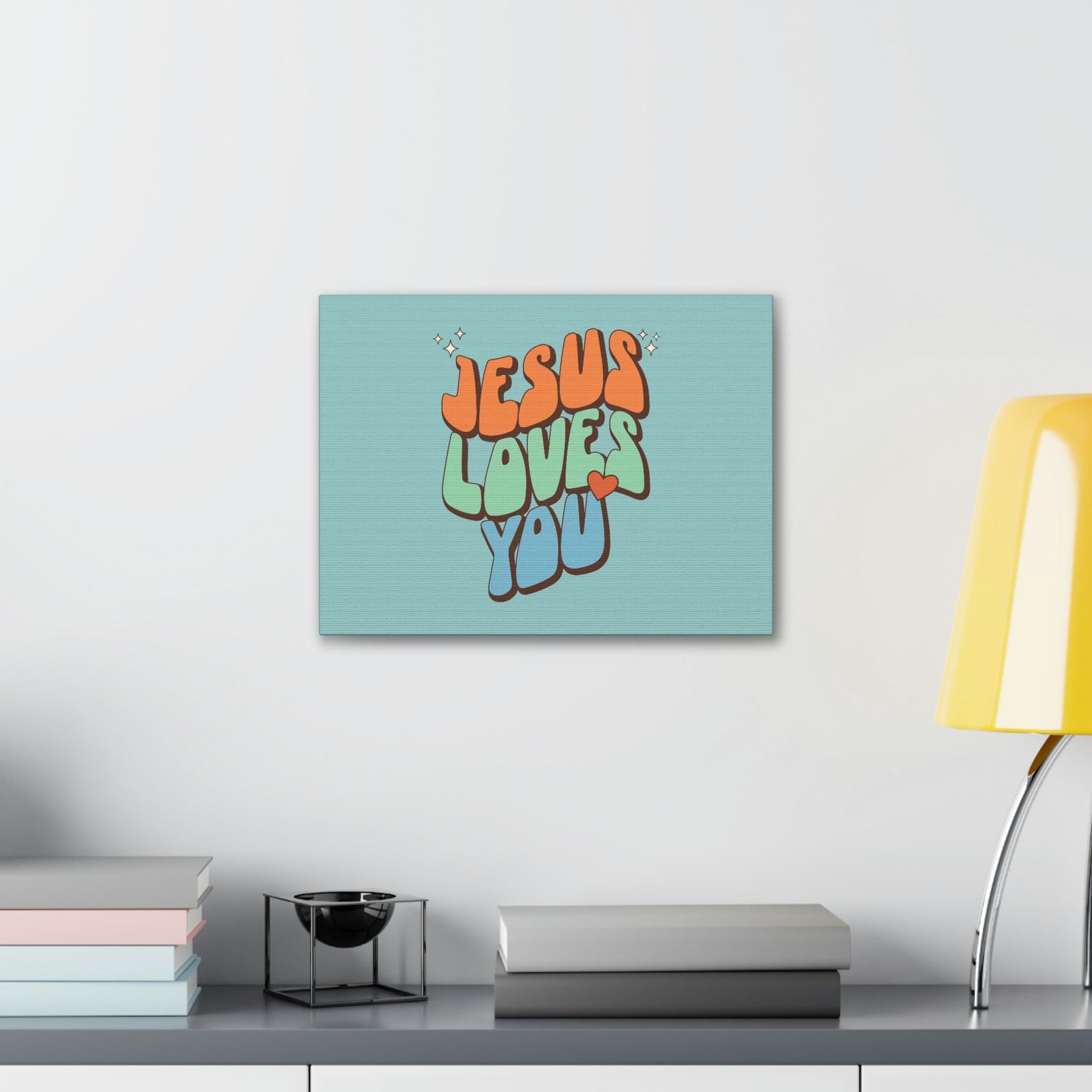 Scripture Walls Jesus Loves You Sky Blue John 15:9 Bible Canvas Christian Wall Art Ready to Hang Unframed-Express Your Love Gifts